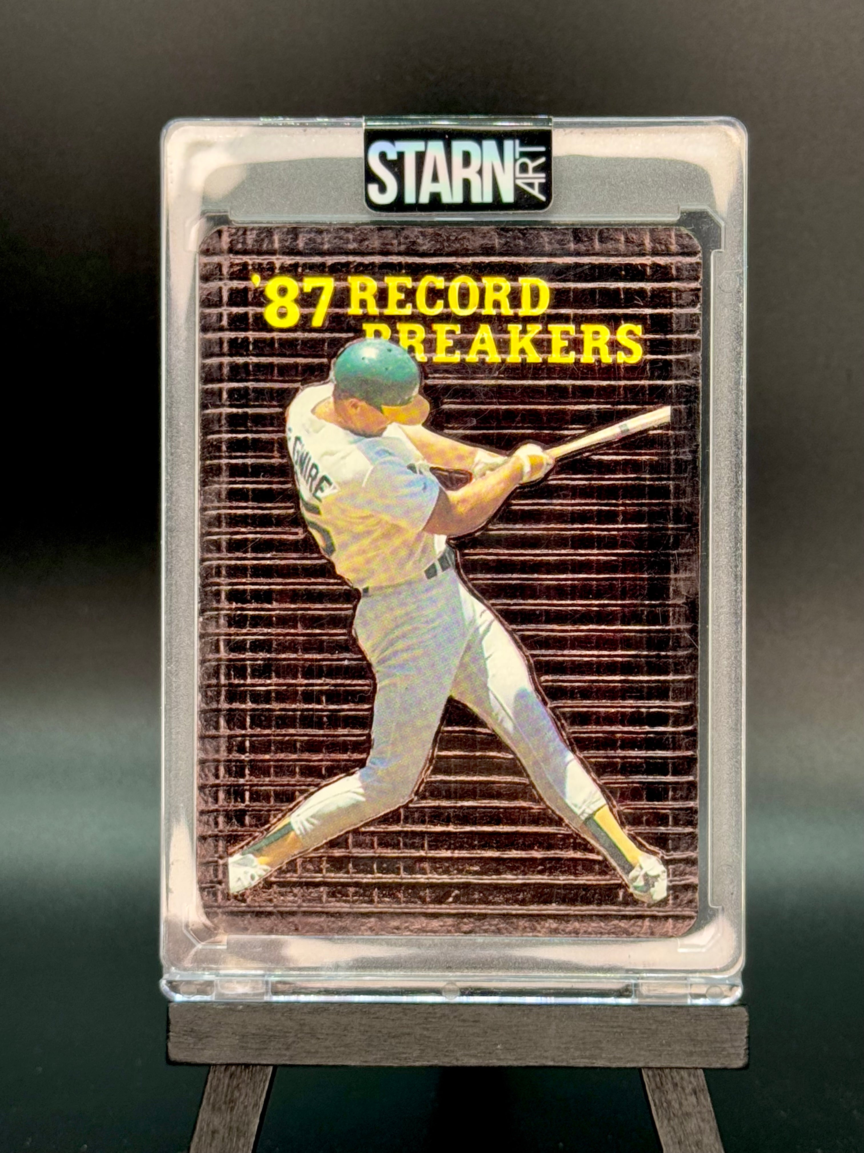 Mark McGwire Custom 1/1 Baseball Card Art - Painted and Embossed