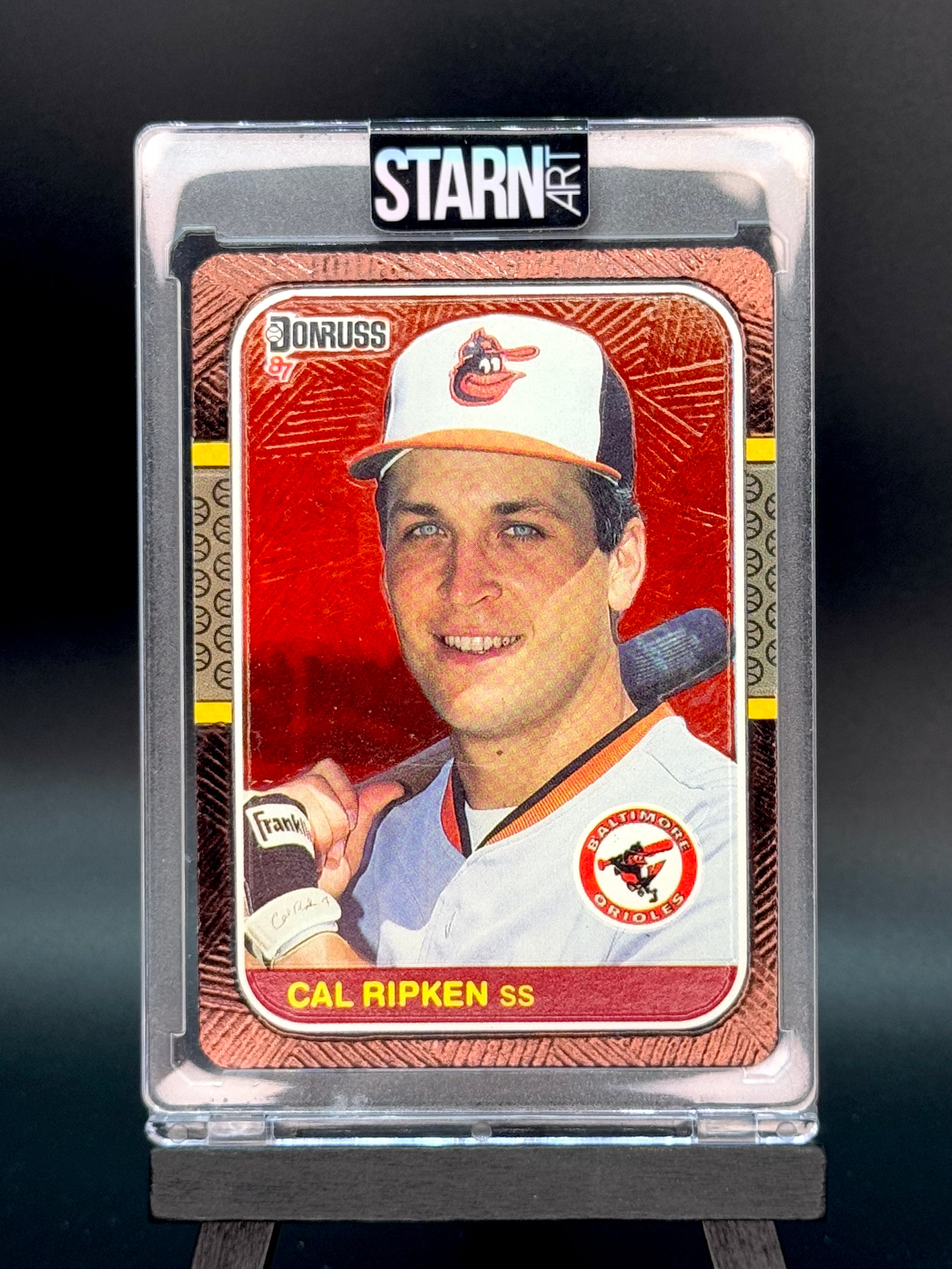 Cal Ripken Jr. Custom 1/1 Baseball Card Art - Painted and Embossed