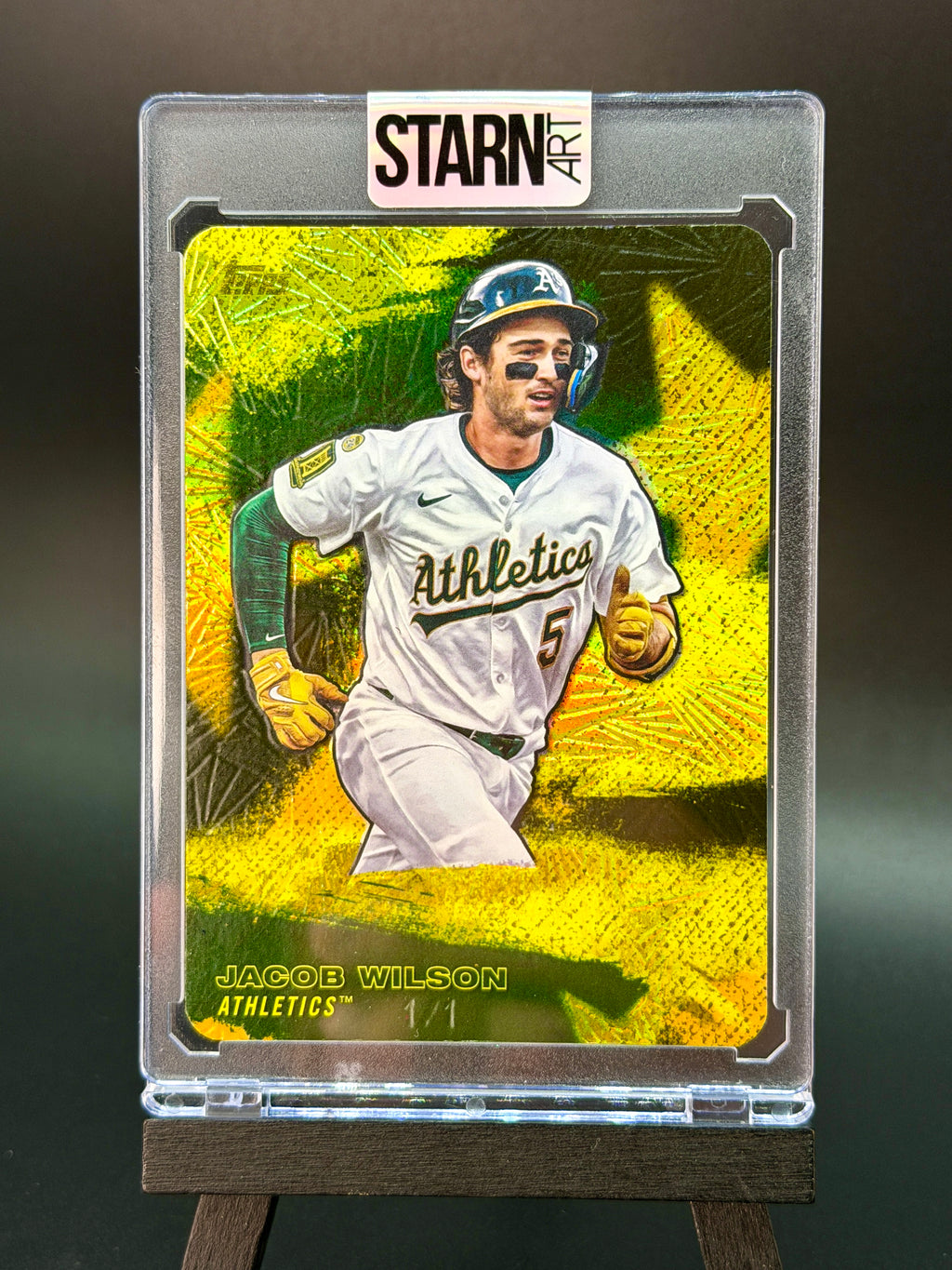 Jacob Wilson Custom 1/1 Baseball Card Art - Painted and Embossed