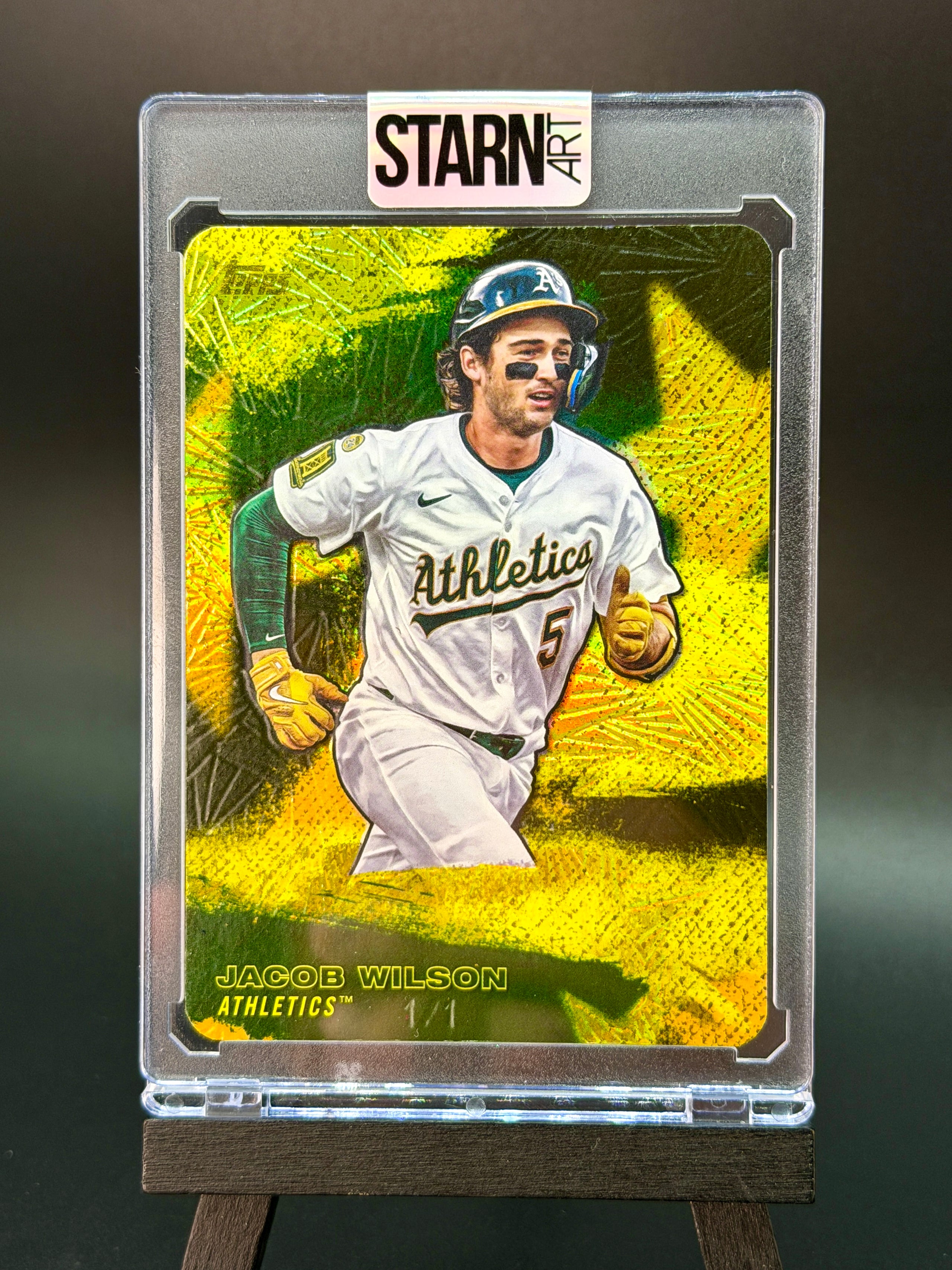 Jacob Wilson Custom 1/1 Baseball Card Art - Painted and Embossed