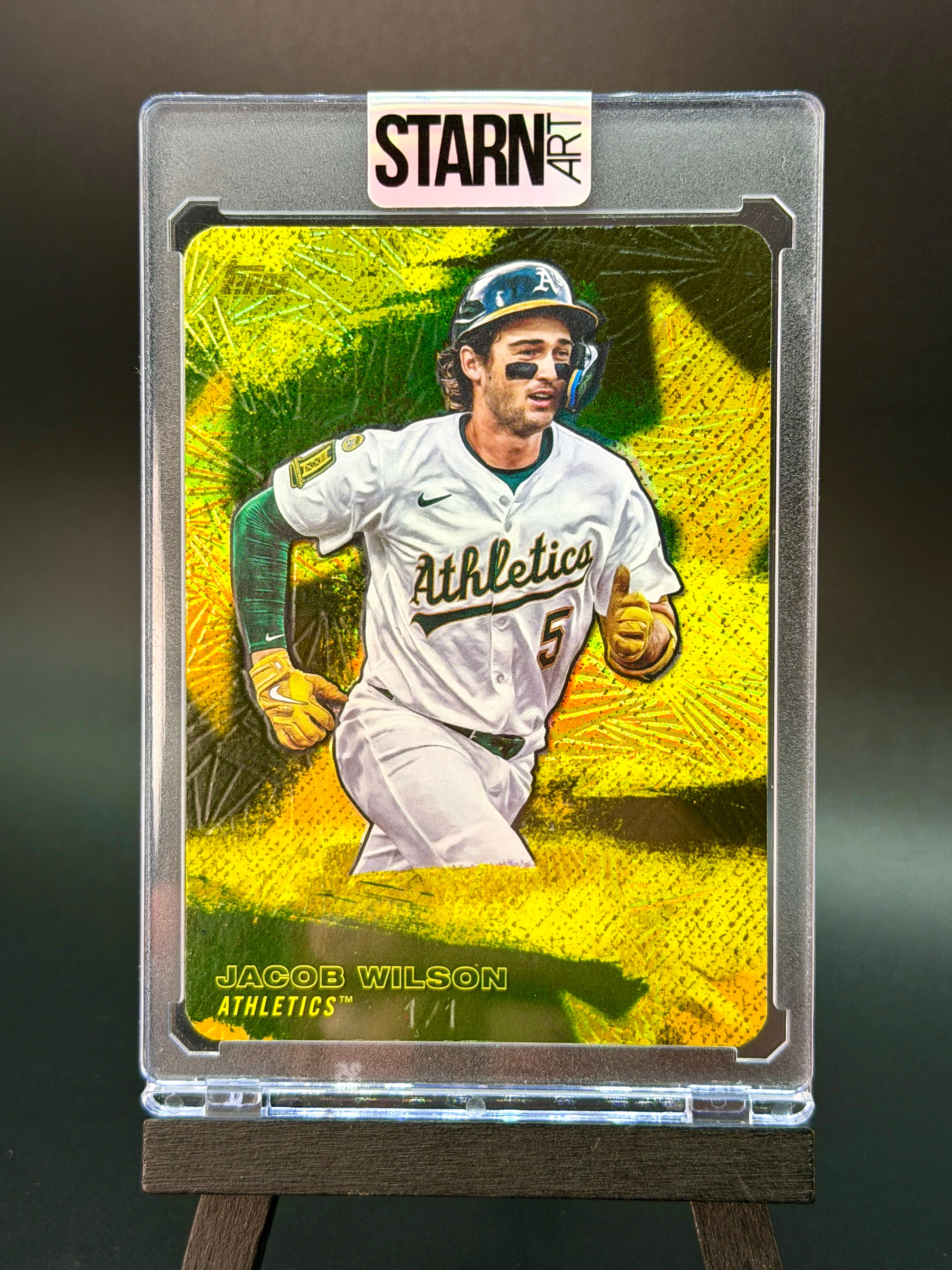 Jacob Wilson Custom 1/1 Baseball Card Art - Painted and Embossed