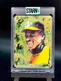 Rickey Henderson Custom 1/1 Baseball Card Art - Painted and Embossed