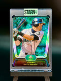 Ichiro Custom 1/1 Baseball Card Art - Painted and Embossed