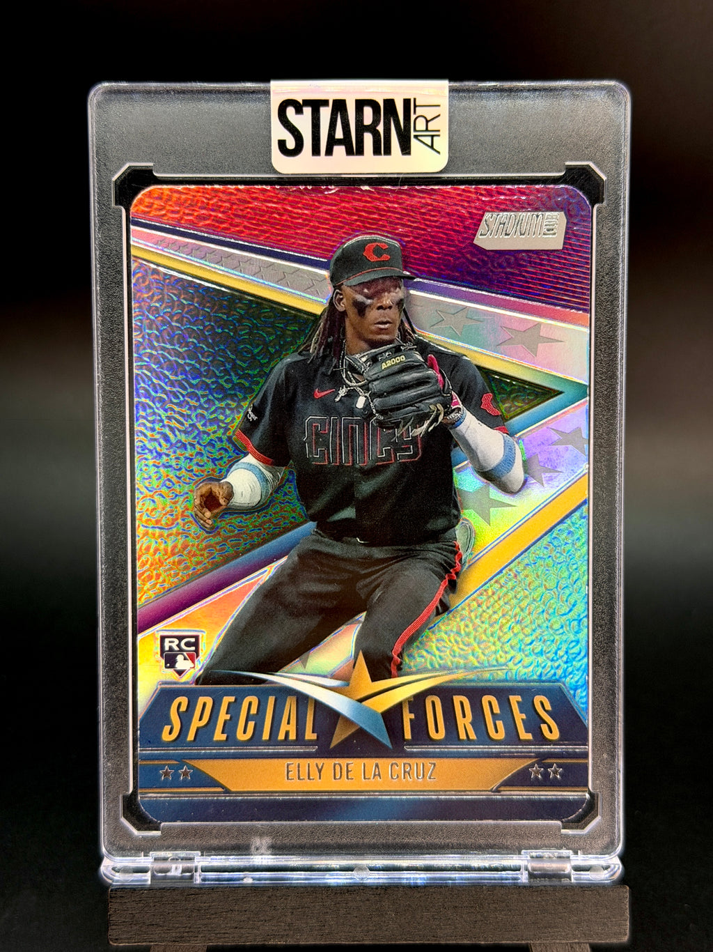 Elly De La Cruz Custom 1/1 Baseball Card Art - Painted and Embossed