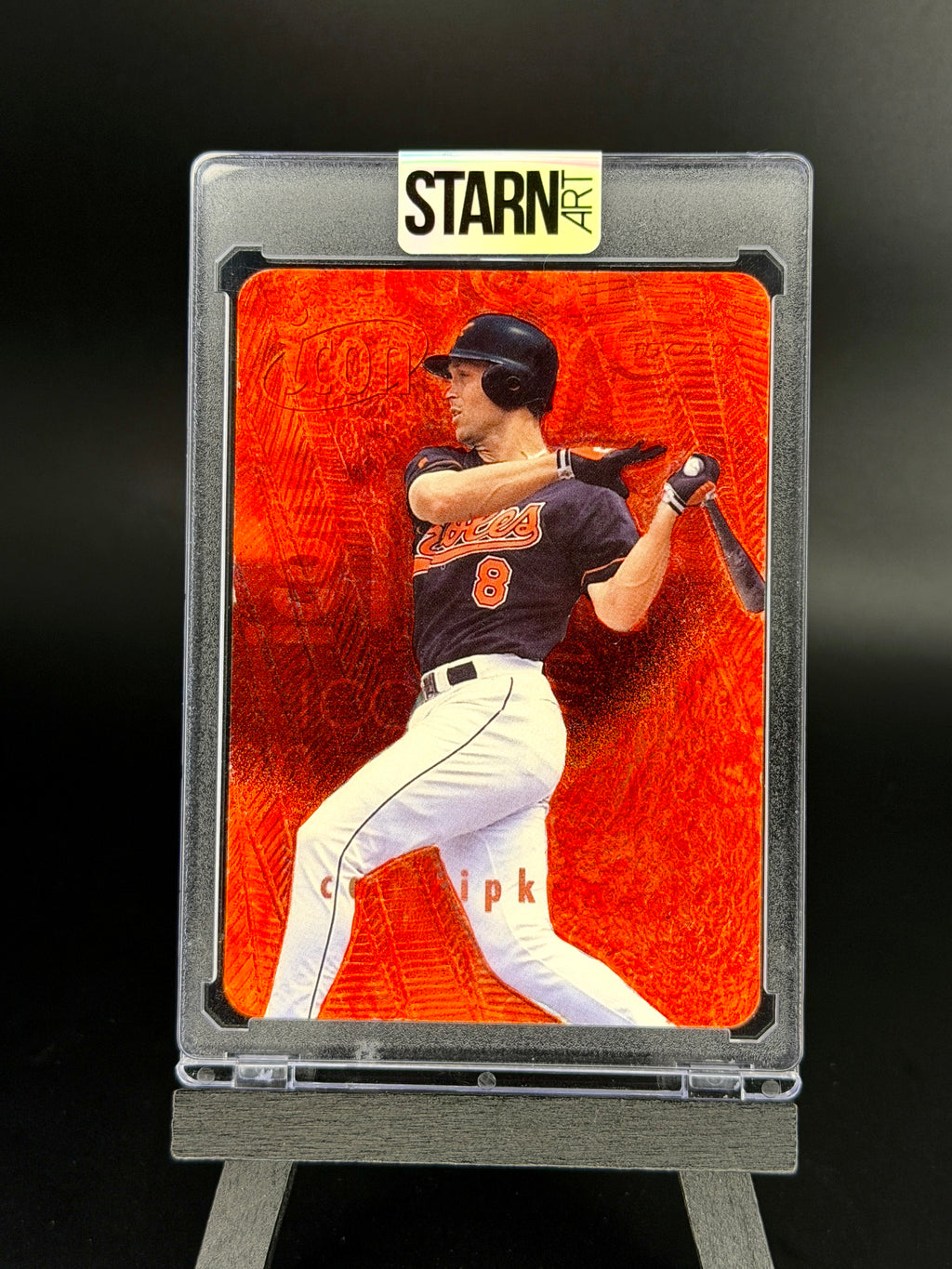 Cal Ripken Jr. Custom 1/1 Baseball Card Art - Painted and Embossed