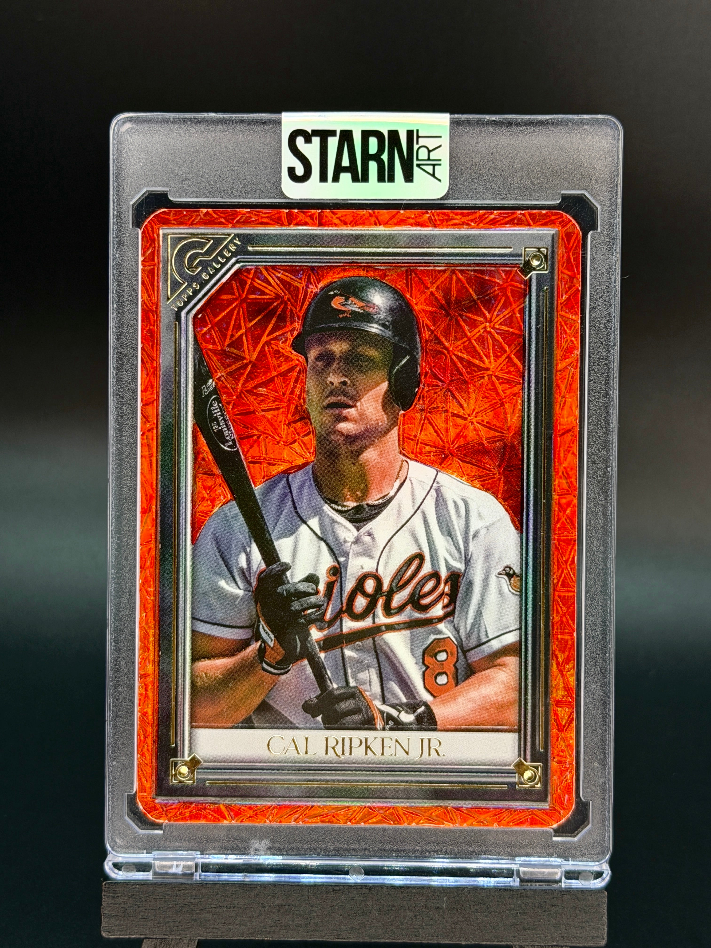 Cal Ripken Jr. Custom 1/1 Baseball Card Art - Painted and Embossed