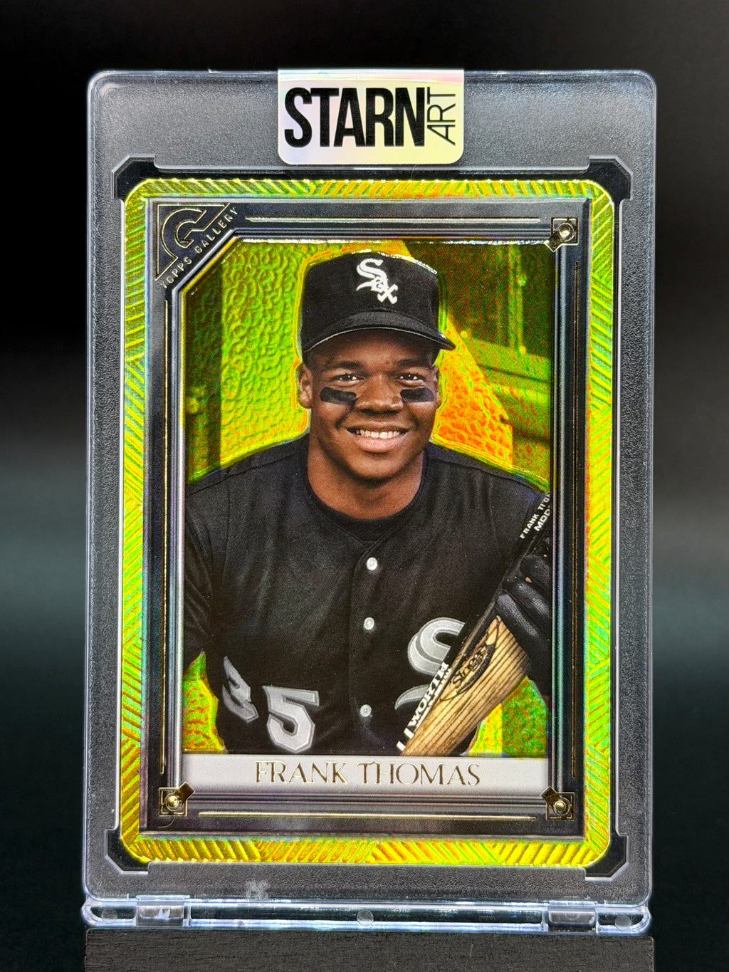 Frank Thomas Custom 1/1 Baseball Card Art - Painted and Embossed