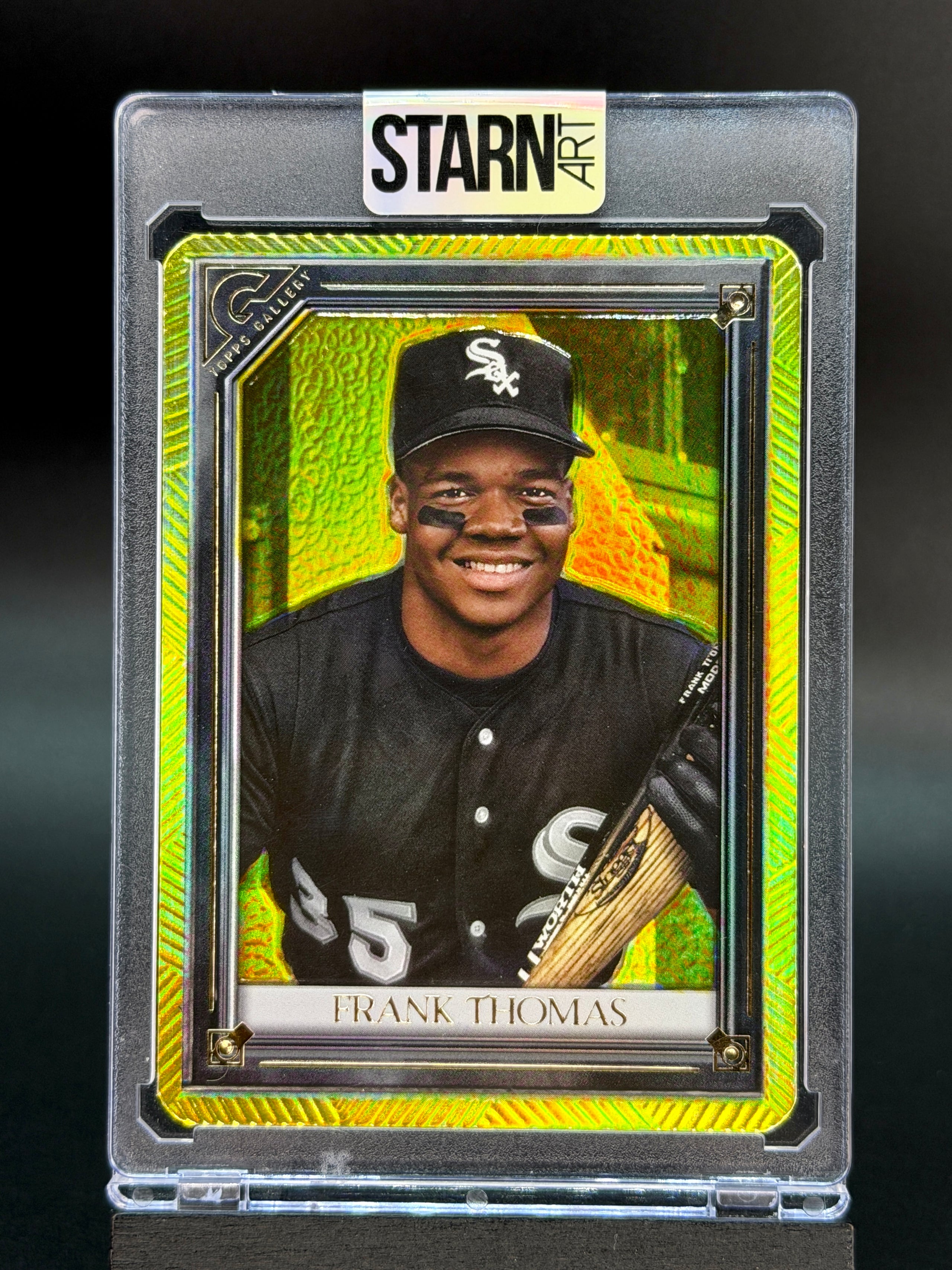 Frank Thomas Custom 1/1 Baseball Card Art - Painted and Embossed