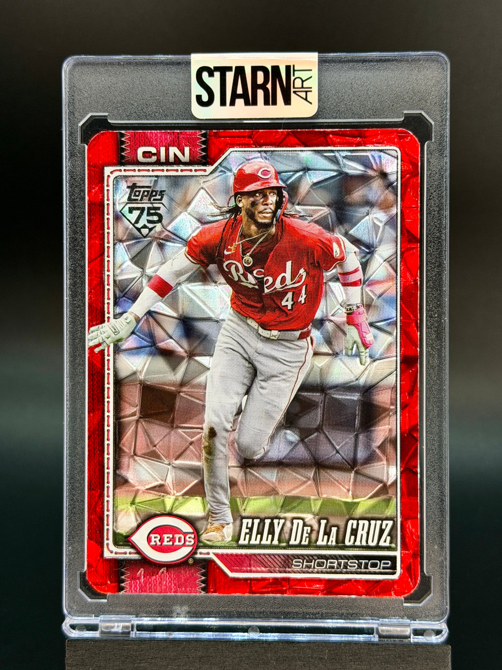 Elly De La Cruz Custom 1/1 Baseball Card Art - Painted and Embossed