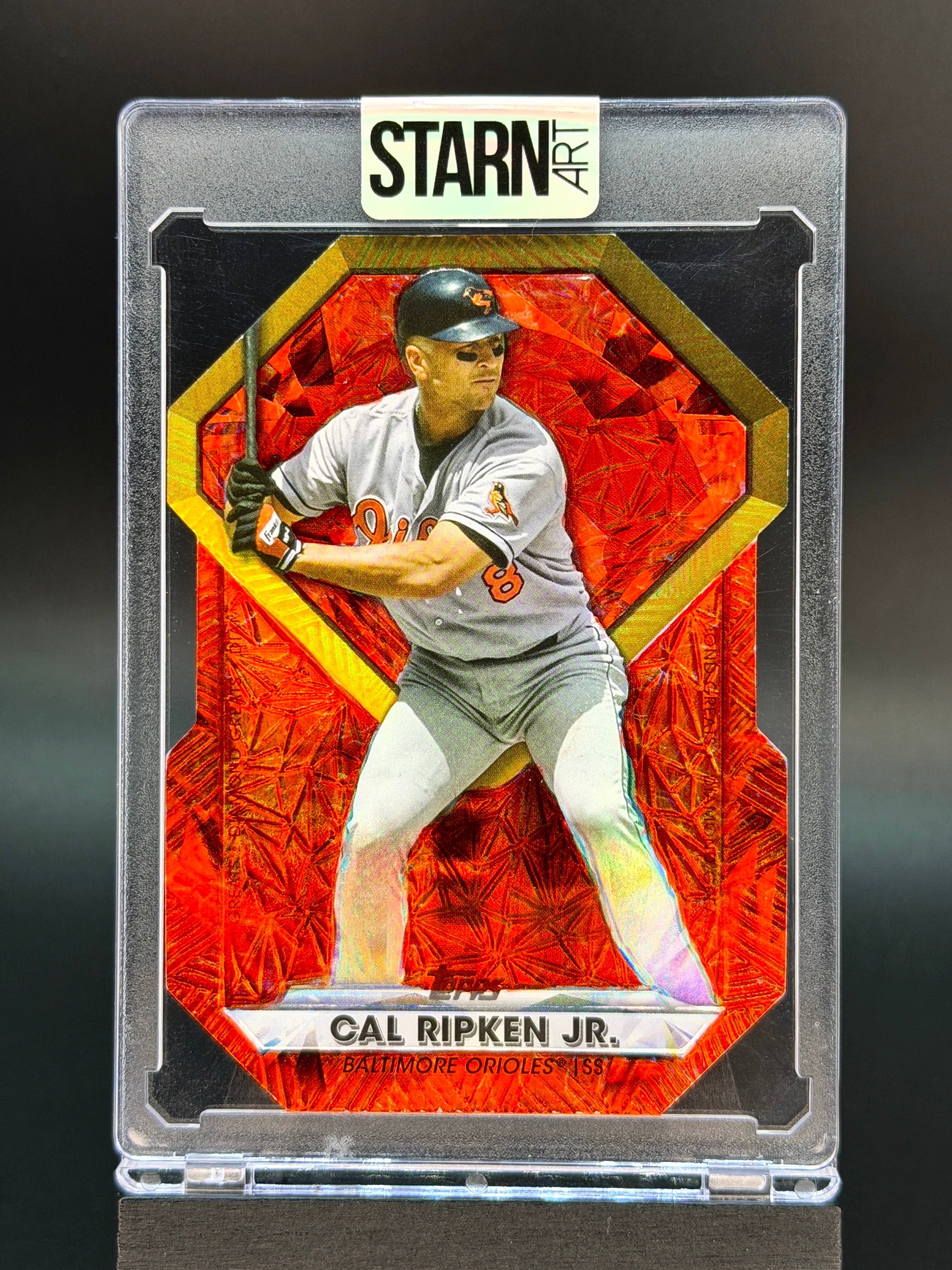 Cal Ripken Jr. Custom 1/1 Baseball Card Art - Painted and Embossed