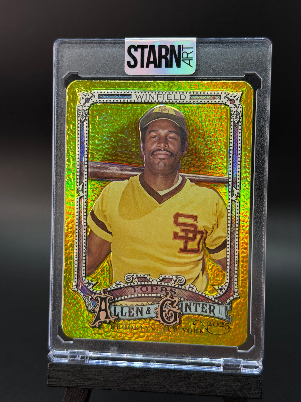 Dave Winfield 1/1 Baseball Card Art - Painted and Embossed