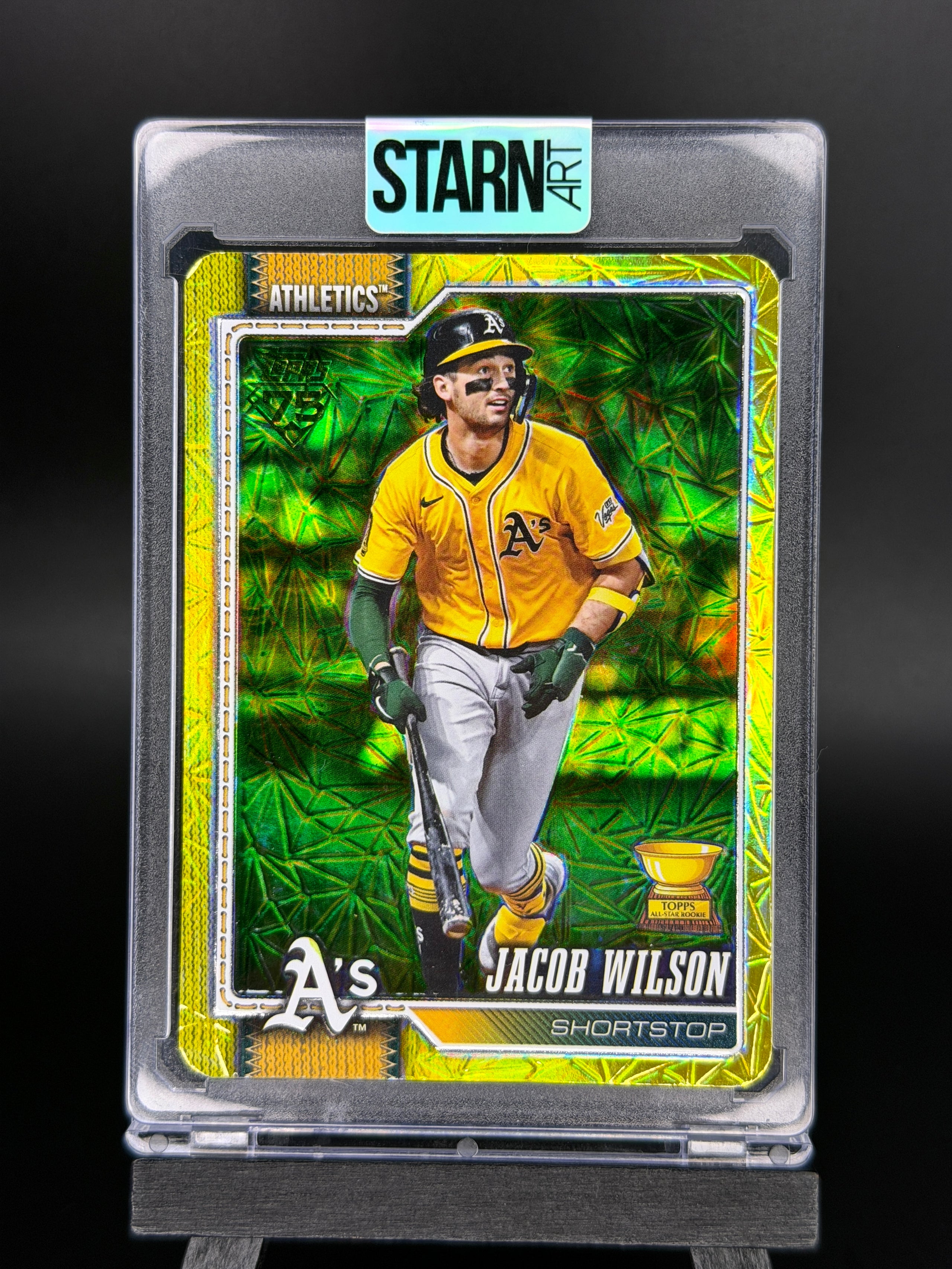 Jacob Wilson Custom 1/1 Baseball Card Art - Painted and Embossed