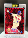 Bryce Harper Custom 1/1 Baseball Card Art - Painted and Embossed