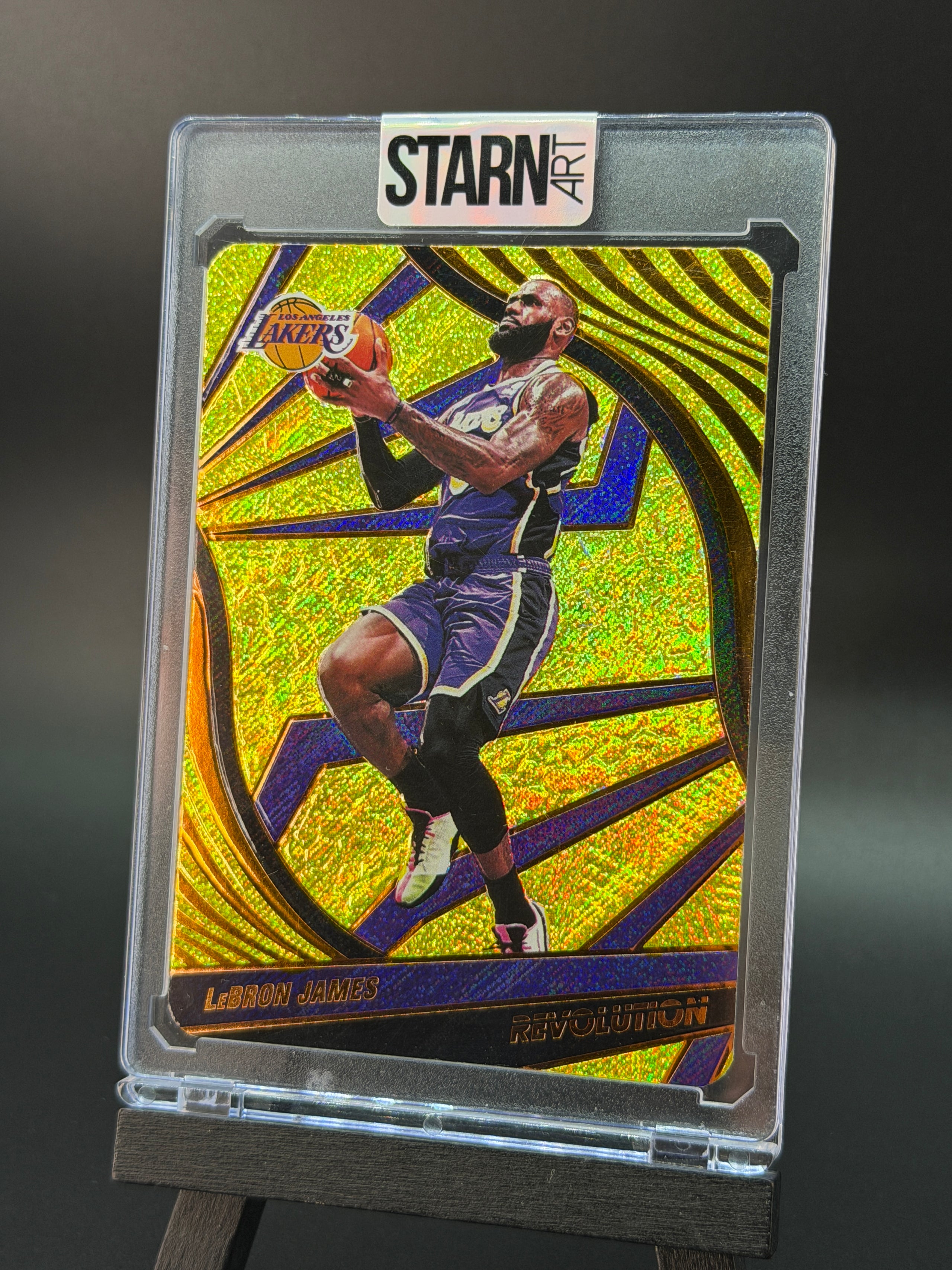 LeBron James Custom 1/1 Baseball Card Art - Painted and Embossed