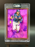 Ronald Acuna Jr. Custom 1/1 Baseball Card Art - Painted and Wood Framed