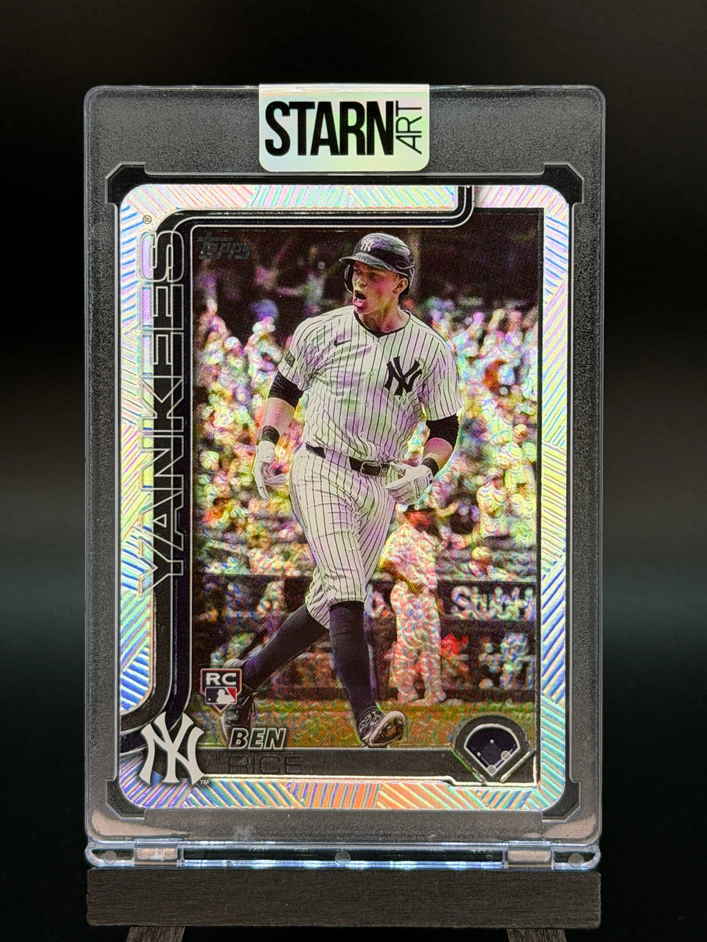 Aaron Judge Custom 1/1 Baseball Card Art - Painted and Embossed