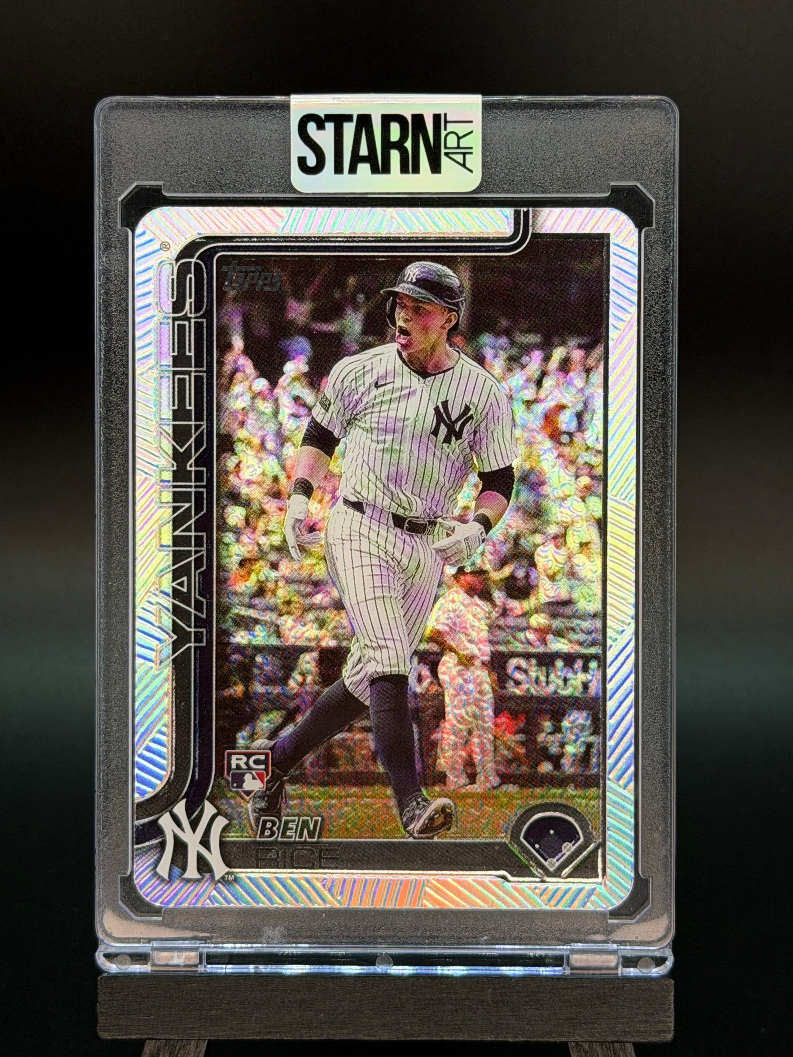 Aaron Judge Custom 1/1 Baseball Card Art - Painted and Embossed