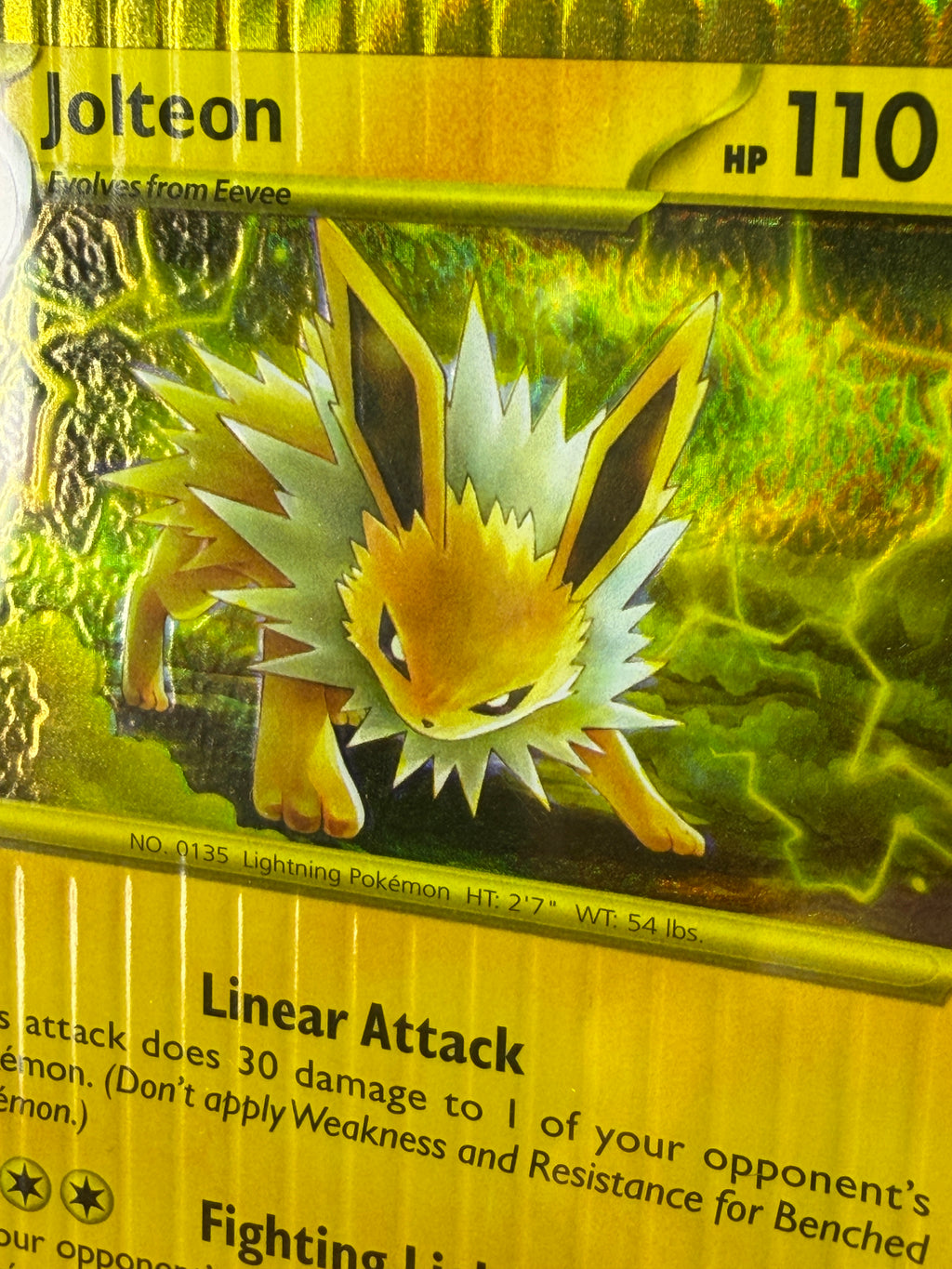 Jolteon Custom 1/1 Pokemon Card Art - Painted and Embossed