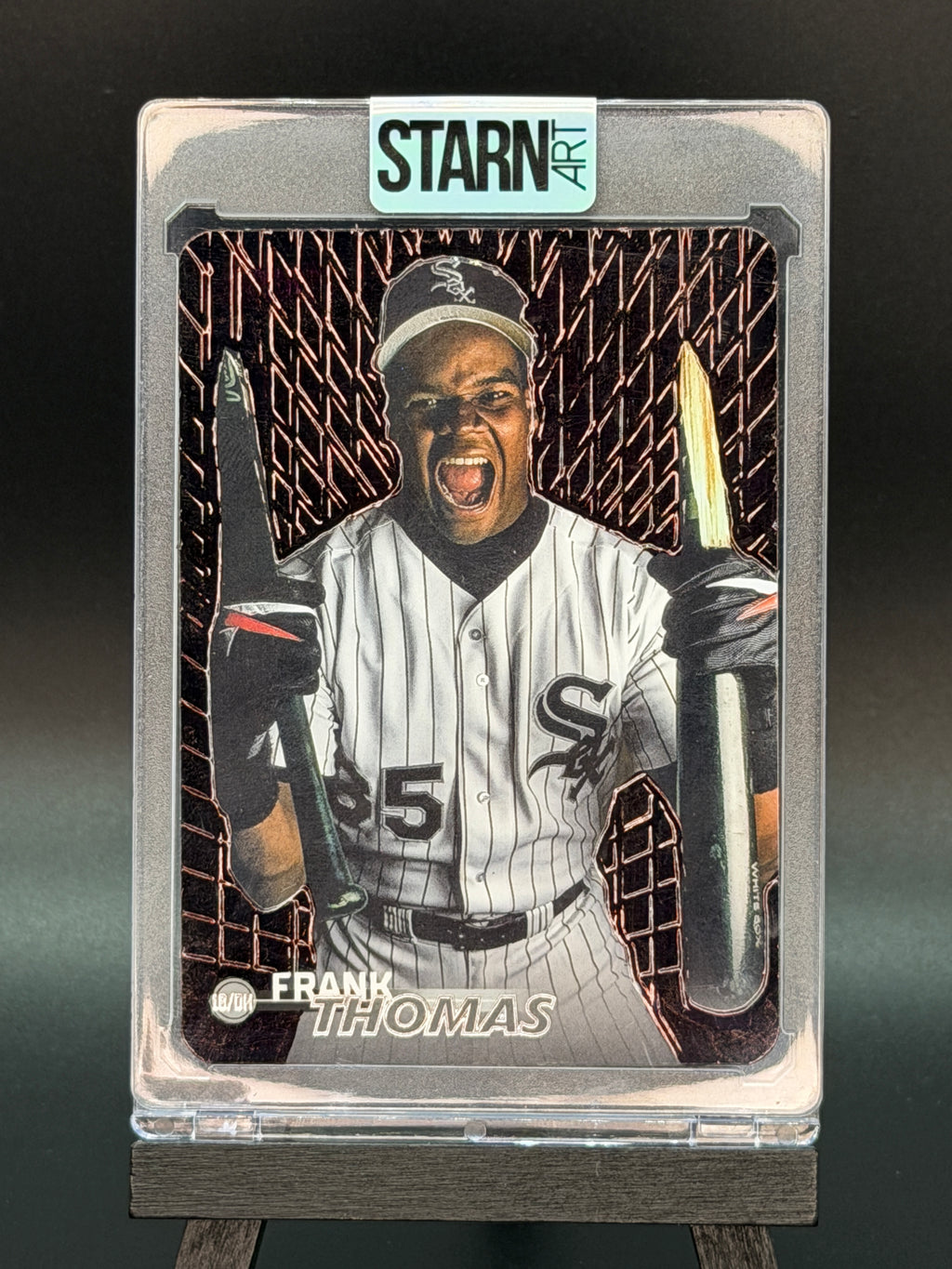 Frank Thomas Custom 1/1 Baseball Card Art - Painted and Embossed