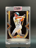 Rickey Henderson Custom 1/1 Baseball Card Art - Painted and Embossed
