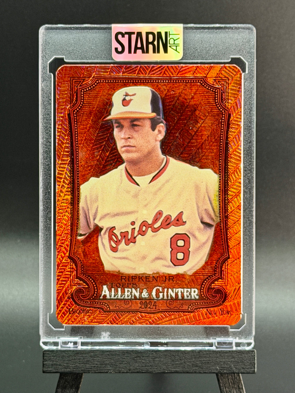 Cal Ripken Jr. Custom 1/1 Baseball Card Art - Painted and Embossed
