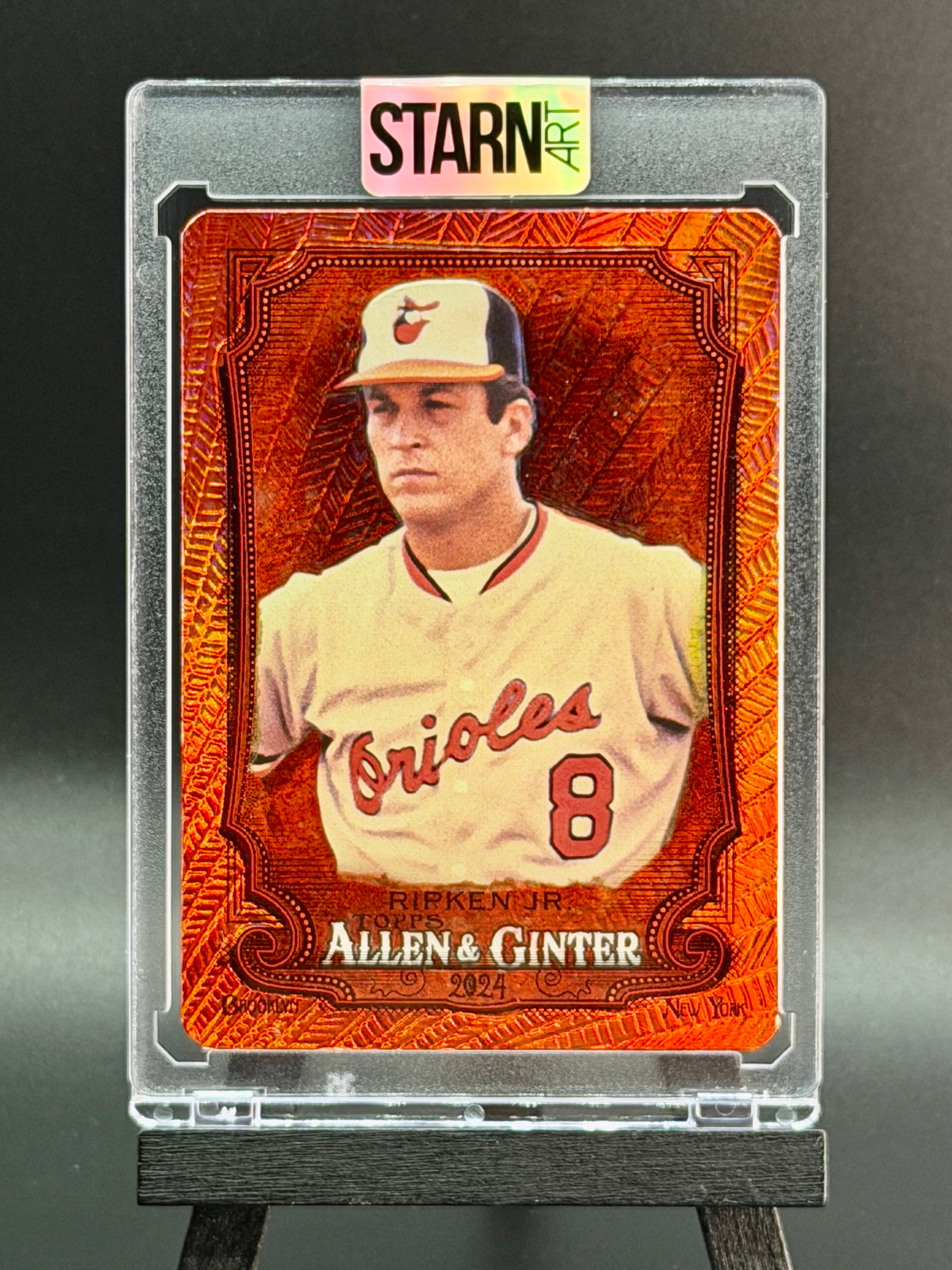 Cal Ripken Jr. Custom 1/1 Baseball Card Art - Painted and Embossed