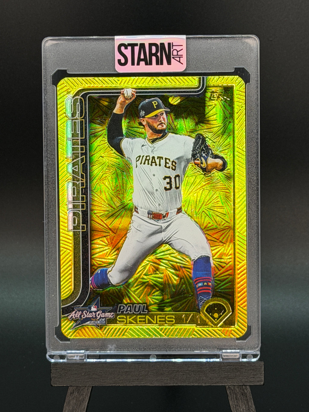 Paul Skenes Custom 1/1 Baseball Card Art - Painted and Embossed