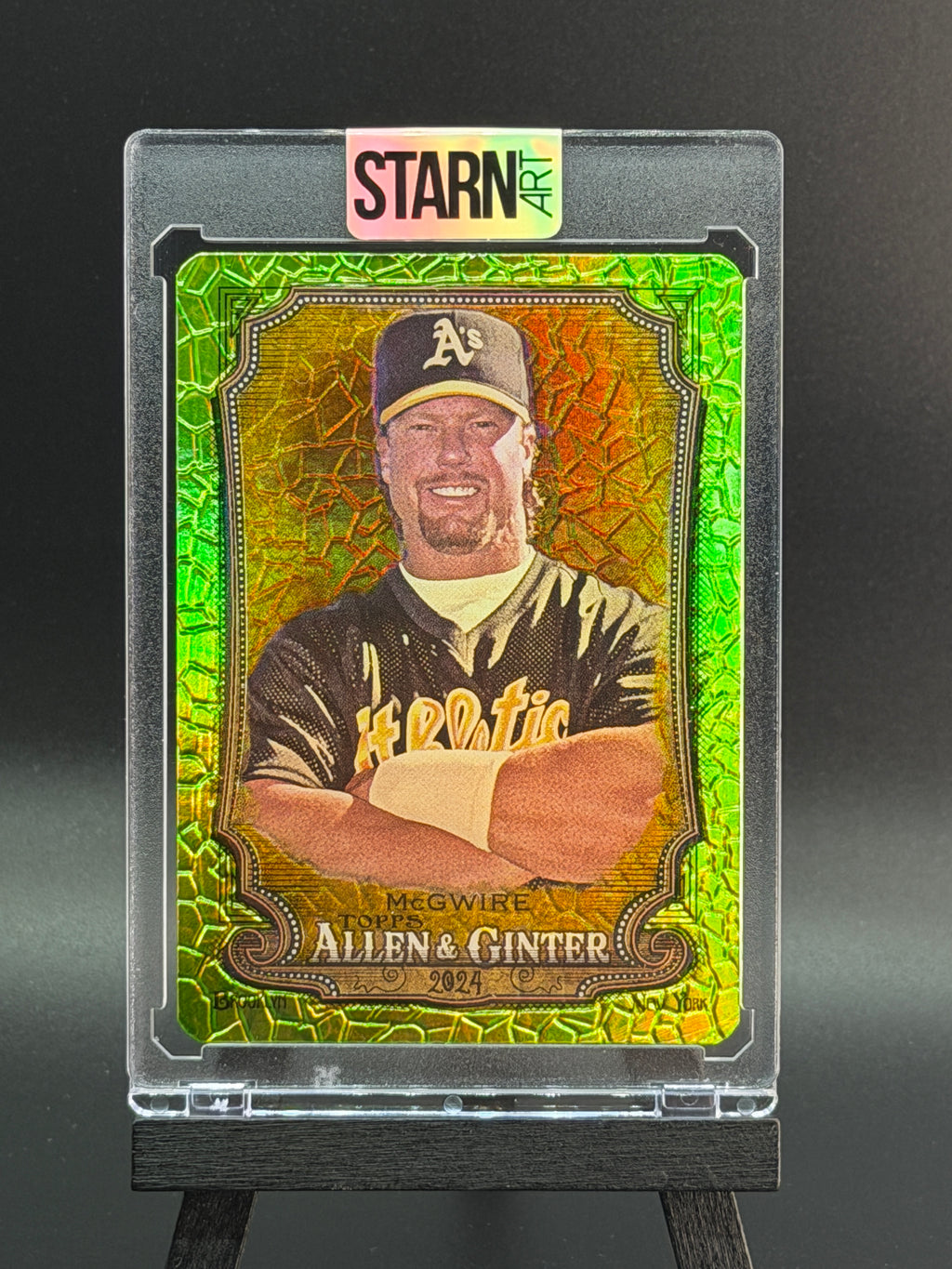 Mark McGwire Custom 1/1 Baseball Card Art - Painted and Embossed