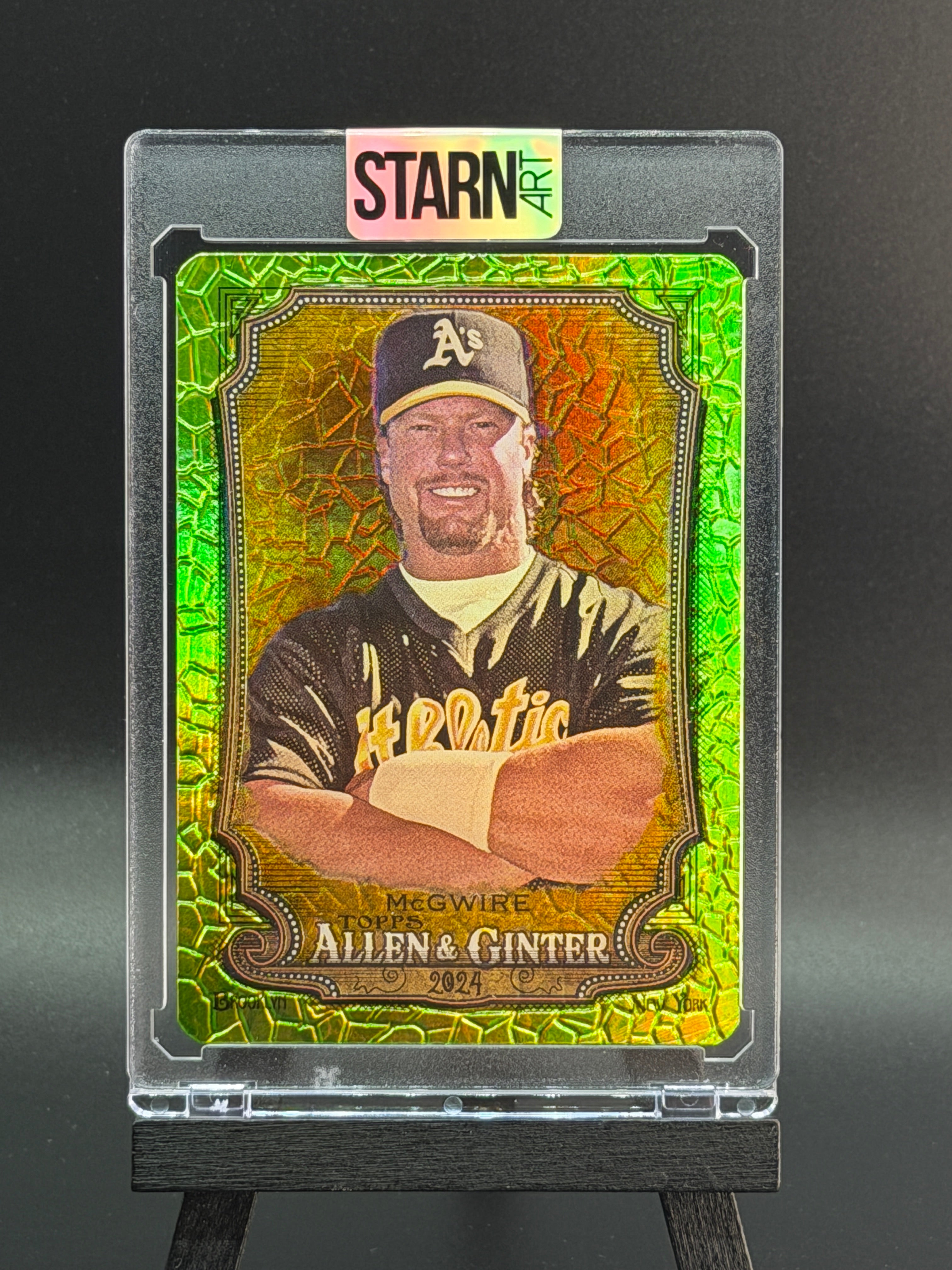 Mark McGwire Custom 1/1 Baseball Card Art - Painted and Embossed