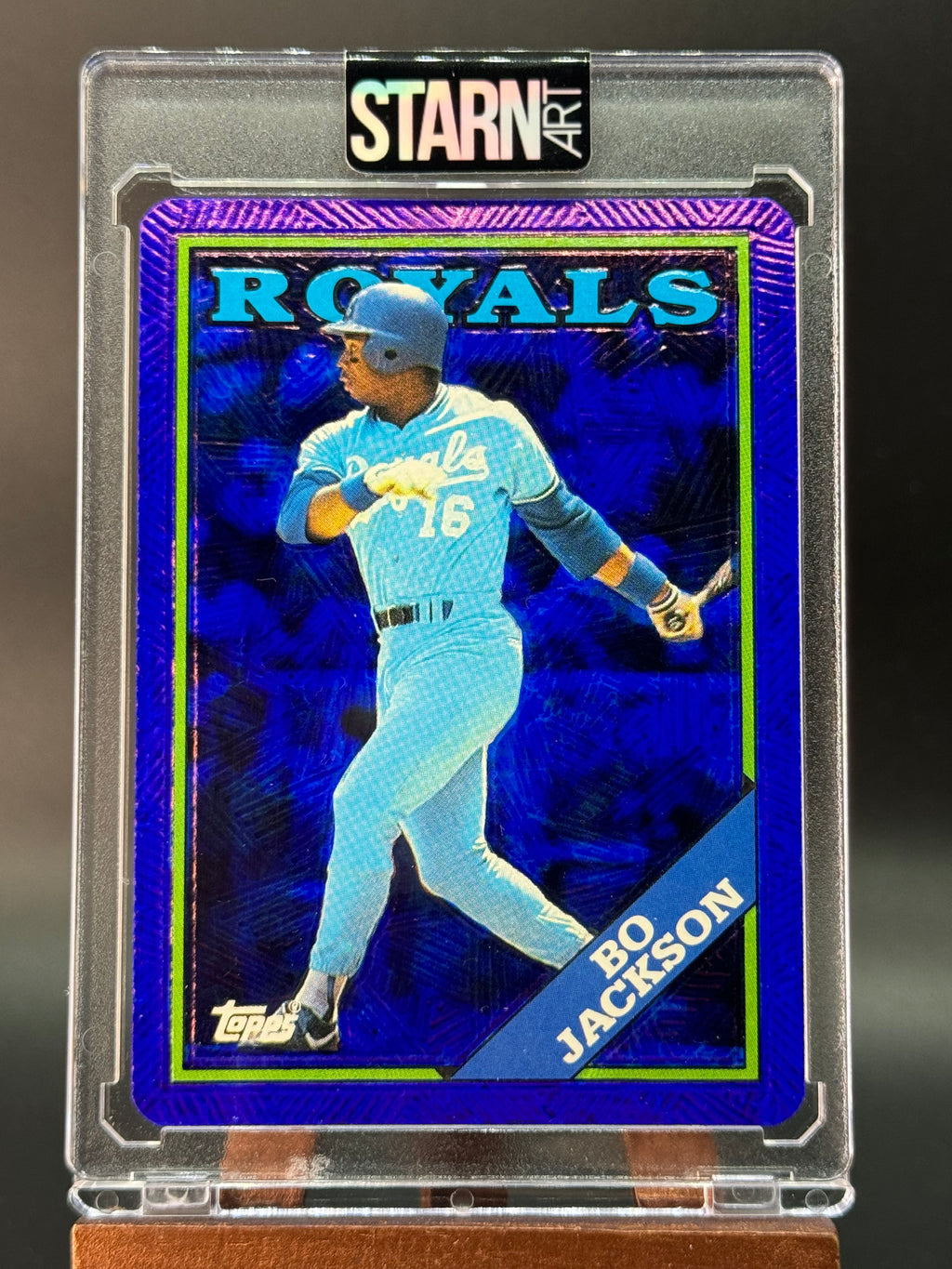 Bo Jackson Custom 1/1 Baseball Card Art - Painted and Embossed