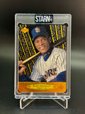 Rickey Henderson Custom 1/1 Baseball Card Art - Painted and Embossed