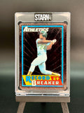 Rickey Henderson Custom 1/1 Baseball Card Art - Painted and Embossed