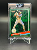 Jose Canseco Custom 1/1 Baseball Card Art - Painted and Embossed