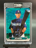 Ichiro Custom 1/1 Baseball Card Art - Painted and Embossed
