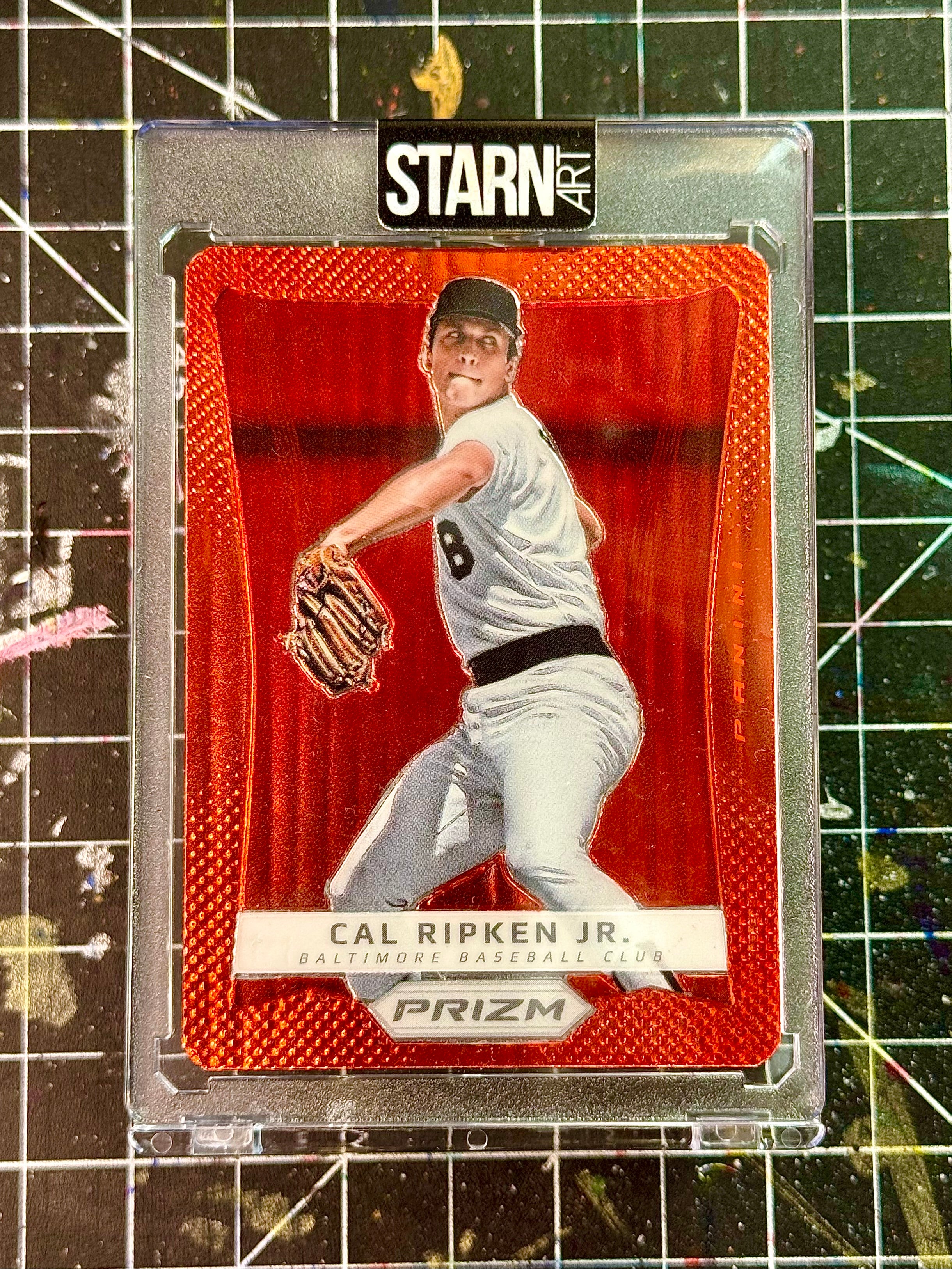 Cal Ripken Jr. Custom 1/1 Baseball Card Art - Painted and Embossed