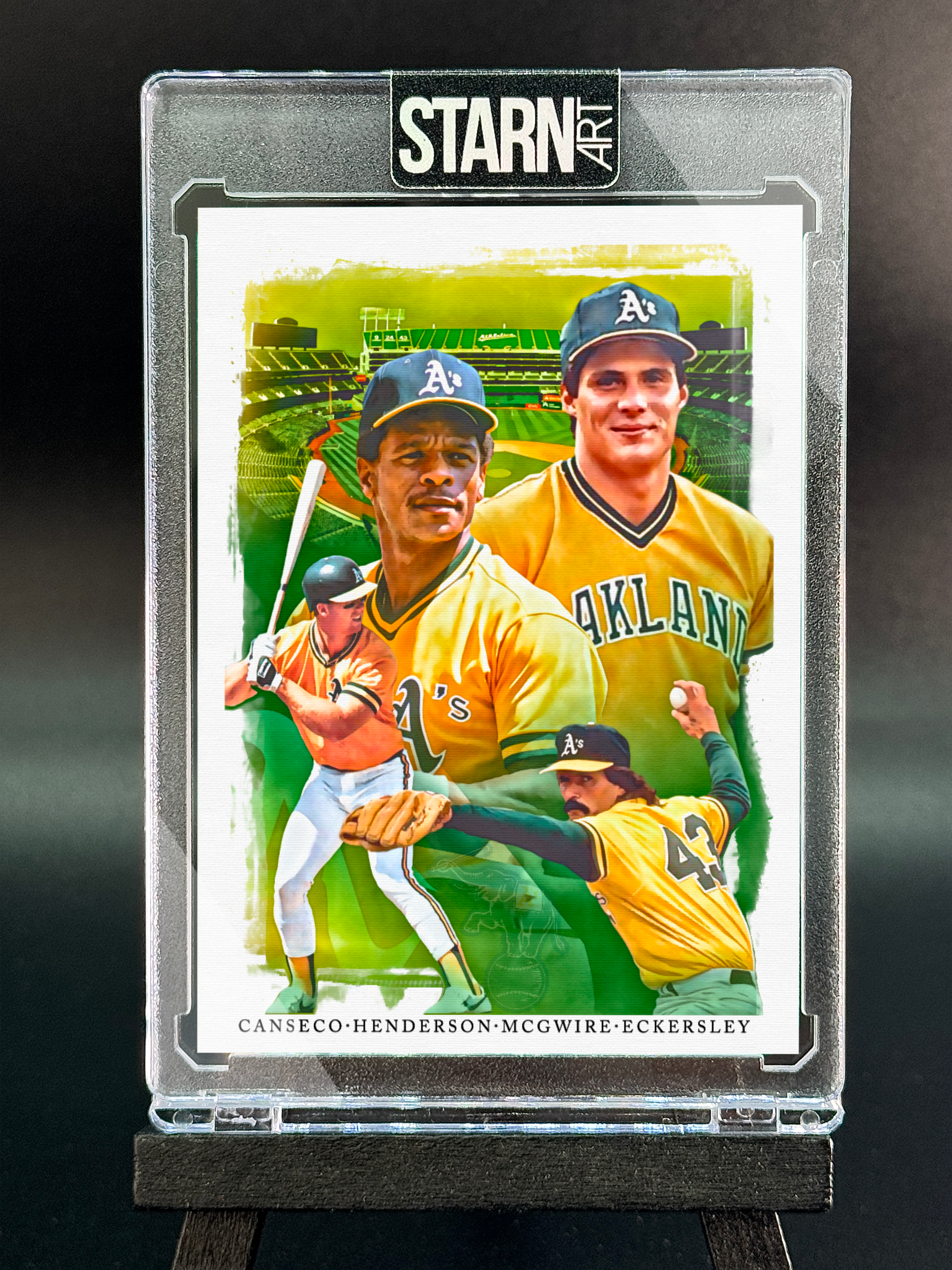 Rickey Henderson, Jose Canseco, Mark McGwire, Dennis Eckersley Limited 1/5 Art Card – Original Digital Illustration