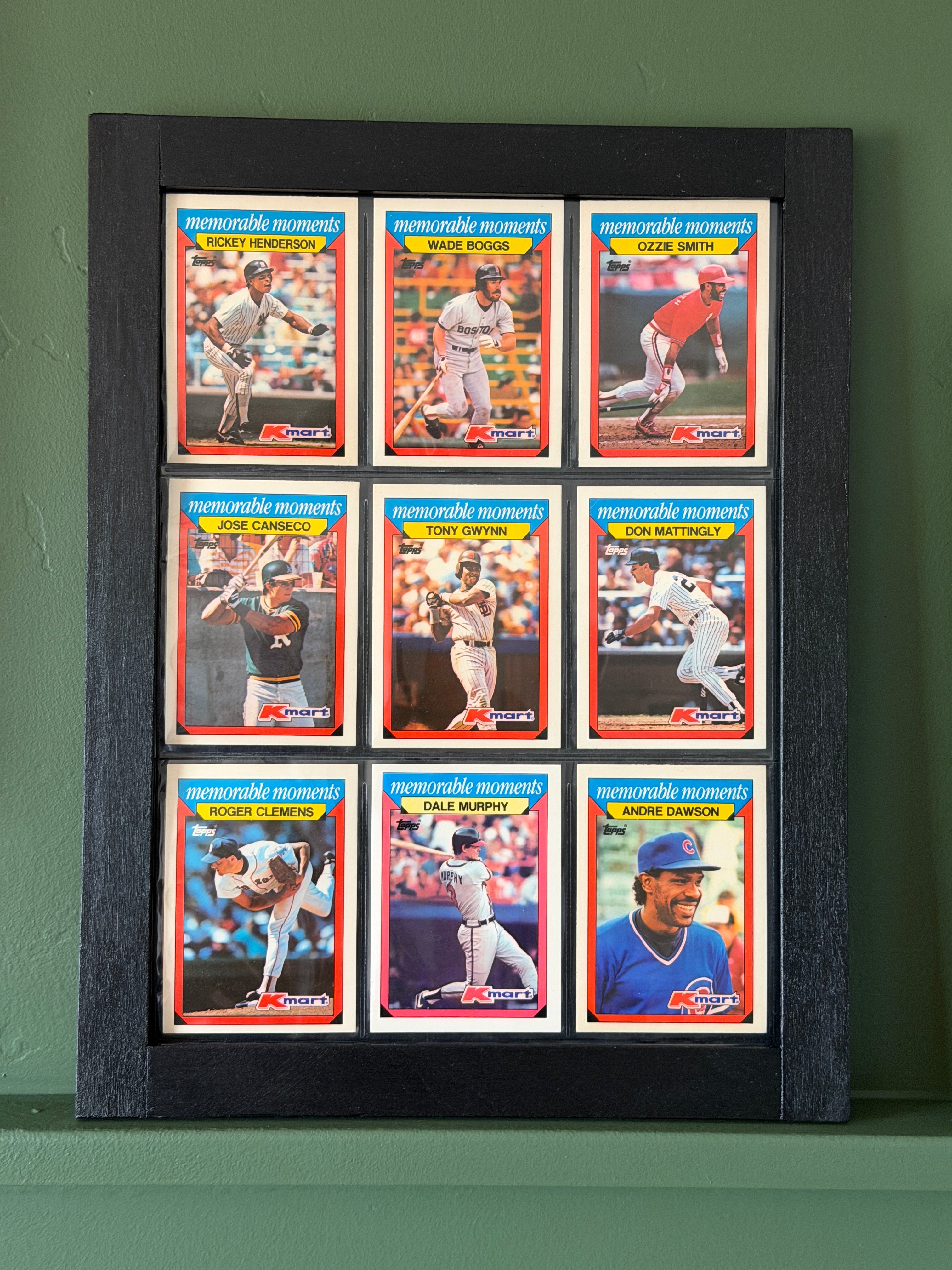 Trading Card Display Frame • Top-Loading 9-Card Binder Page Frame • Handmade Wood Display for Sports, Pokémon, MTG • Swappable