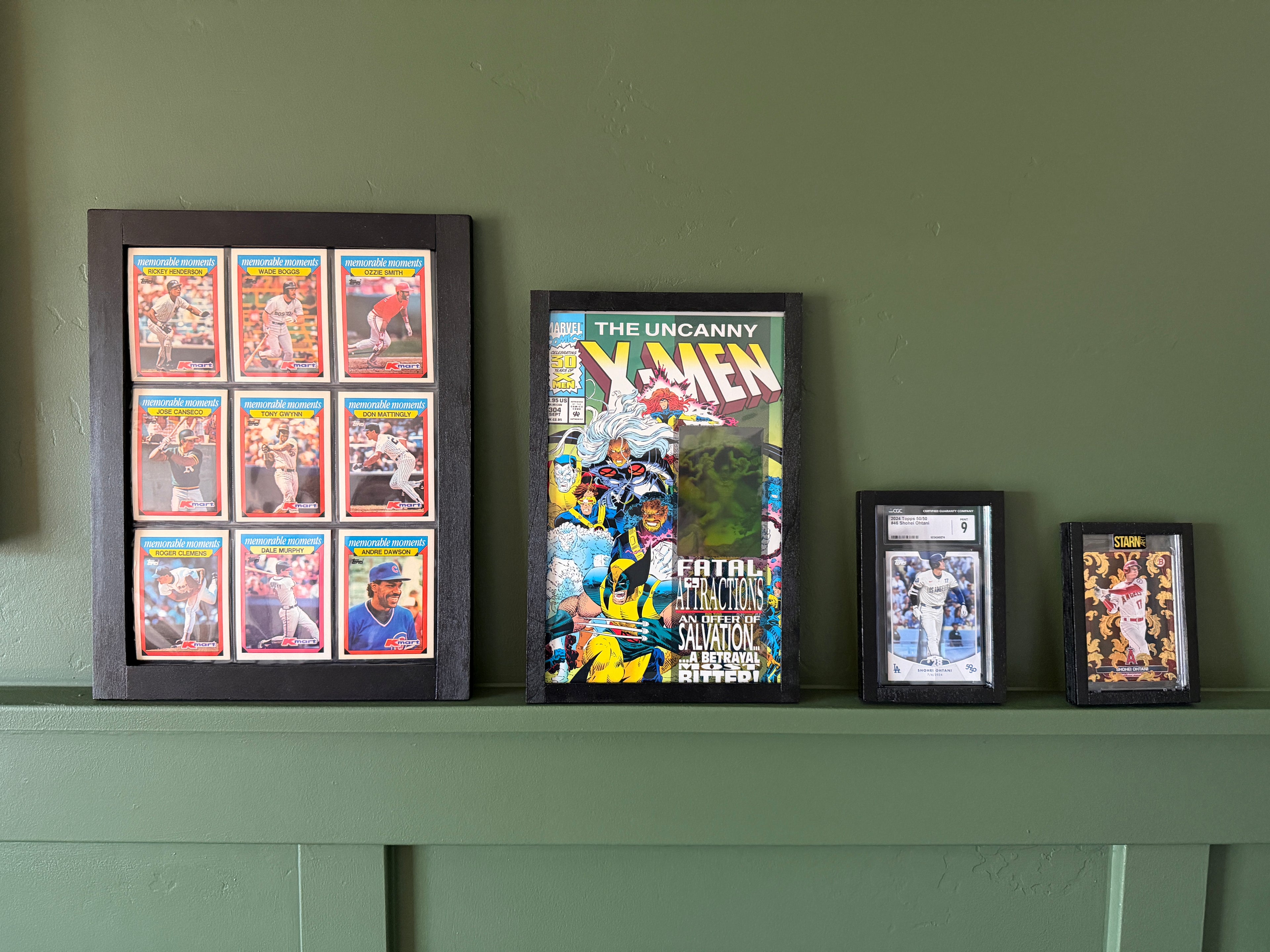 Trading Card Display Frame • Top-Loading 9-Card Binder Page Frame • Handmade Wood Display for Sports, Pokémon, MTG • Swappable