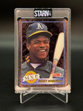Rickey Henderson Custom 1/1 Baseball Card Art - Painted and Embossed