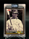 Rickey Henderson Custom 1/1 Baseball Card Art - Painted and Embossed