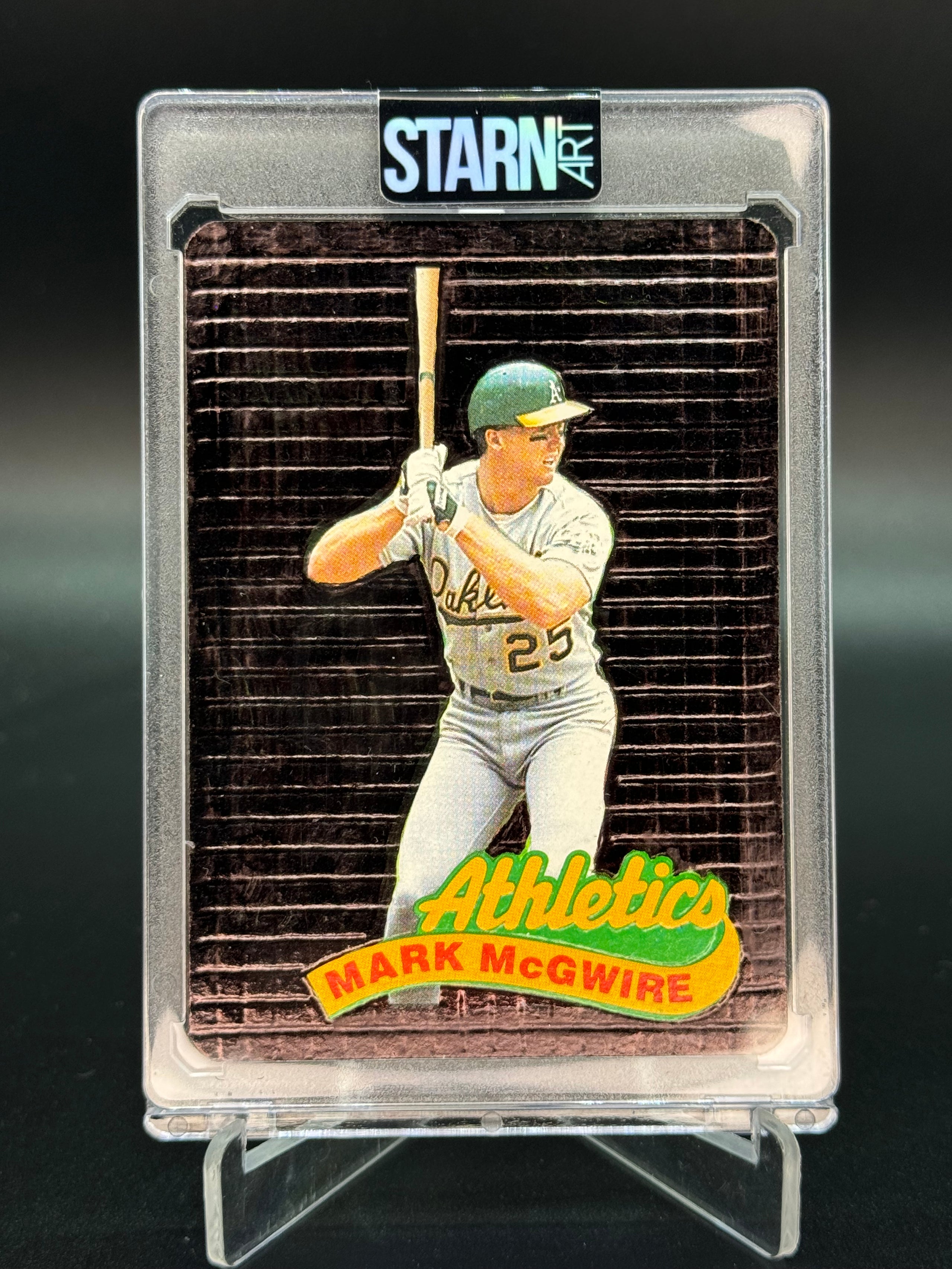 Mark McGwire Custom 1/1 Baseball Card Art - Painted and Embossed