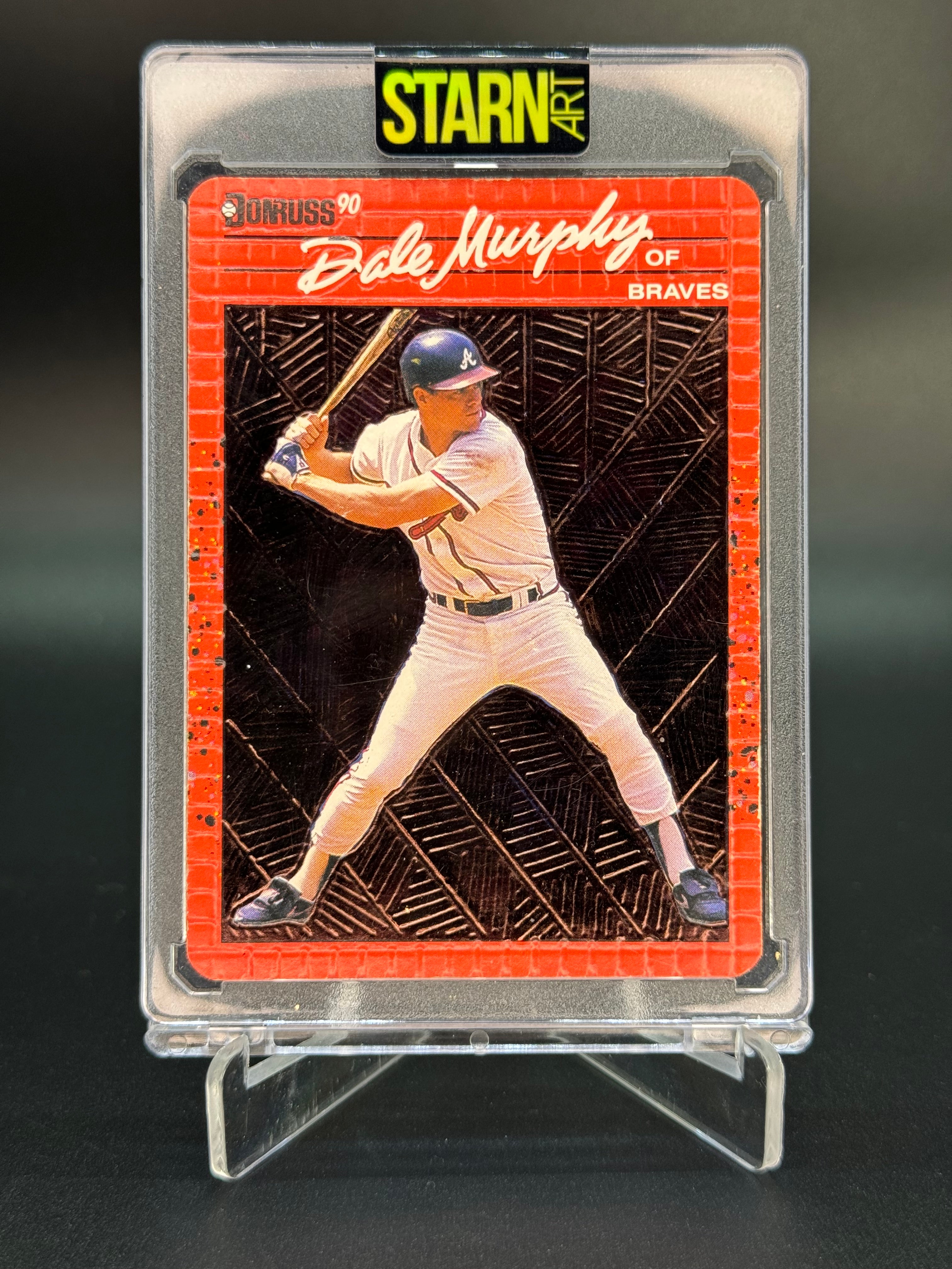 Dale Murphy Custom 1/1 Baseball Card Art - Painted and Embossed