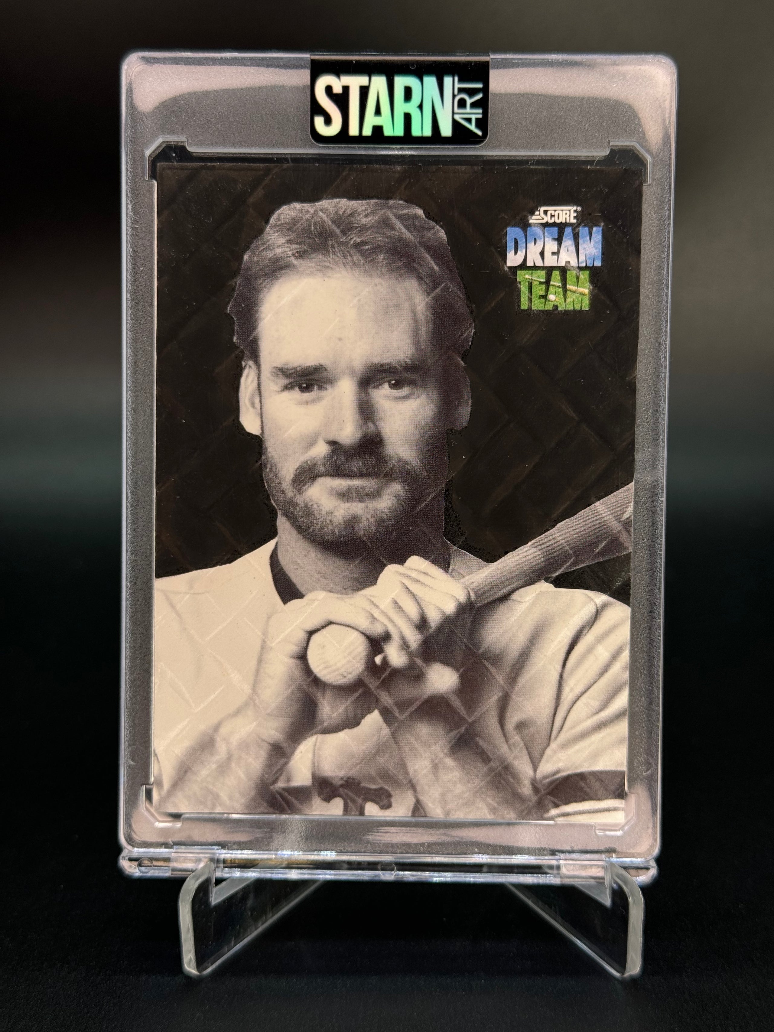 Wade Boggs Custom 1/1 Baseball Card Art - Painted and Embossed