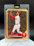 Bryce Harper Custom 1/1 Baseball Card Art - Painted and Embossed