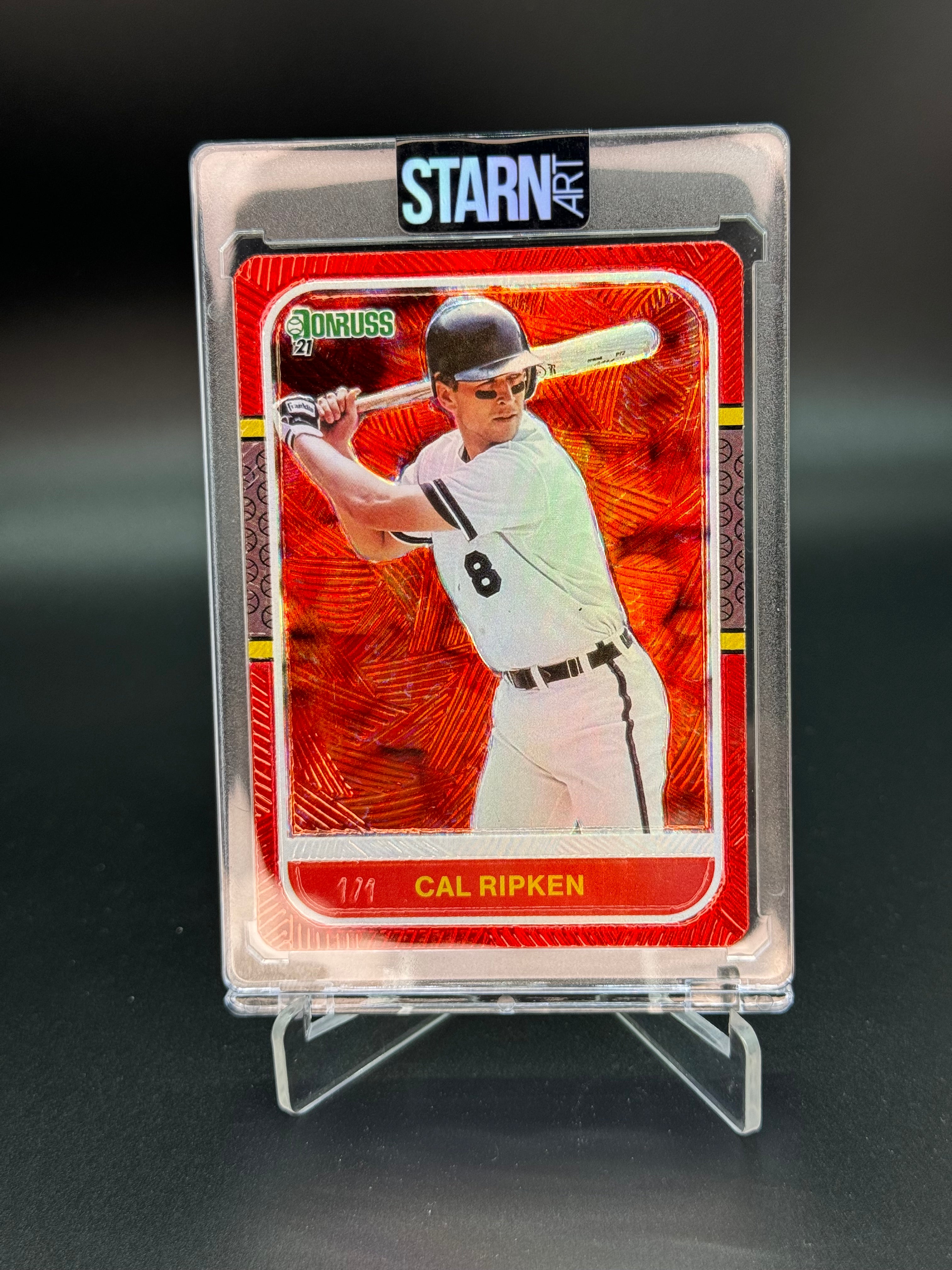 Cal Ripken Jr. Custom 1/1 Baseball Card Art - Painted and Embossed