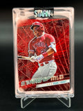Mike Trout Custom 1/1 Baseball Card Art - Painted and Embossed