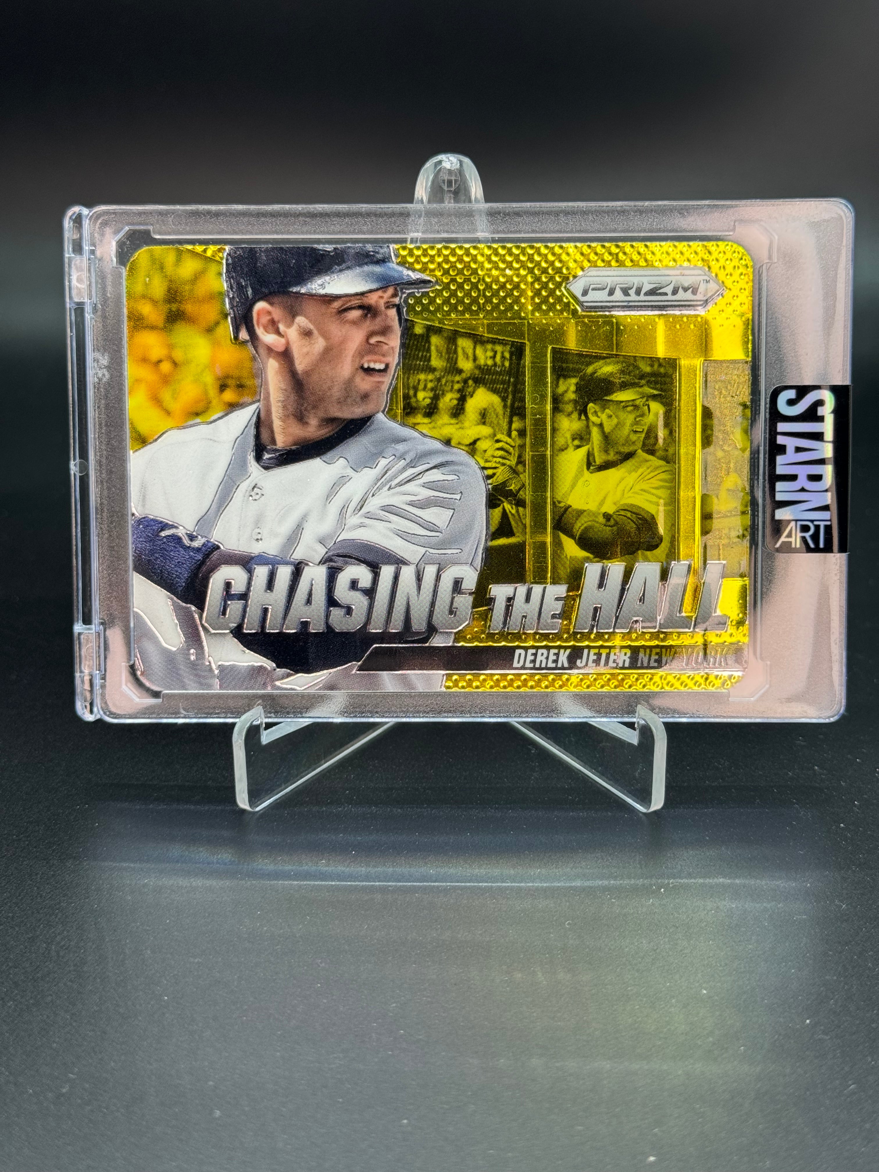 Derek Jeter Custom 1/1 Baseball Card Art - Painted and Embossed