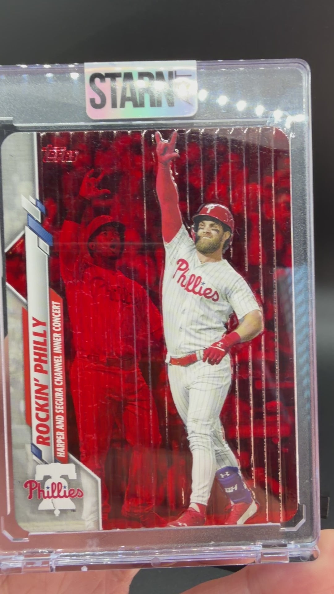 Bryce Harper Custom 1/1 Baseball Card Art - Painted and Embossed