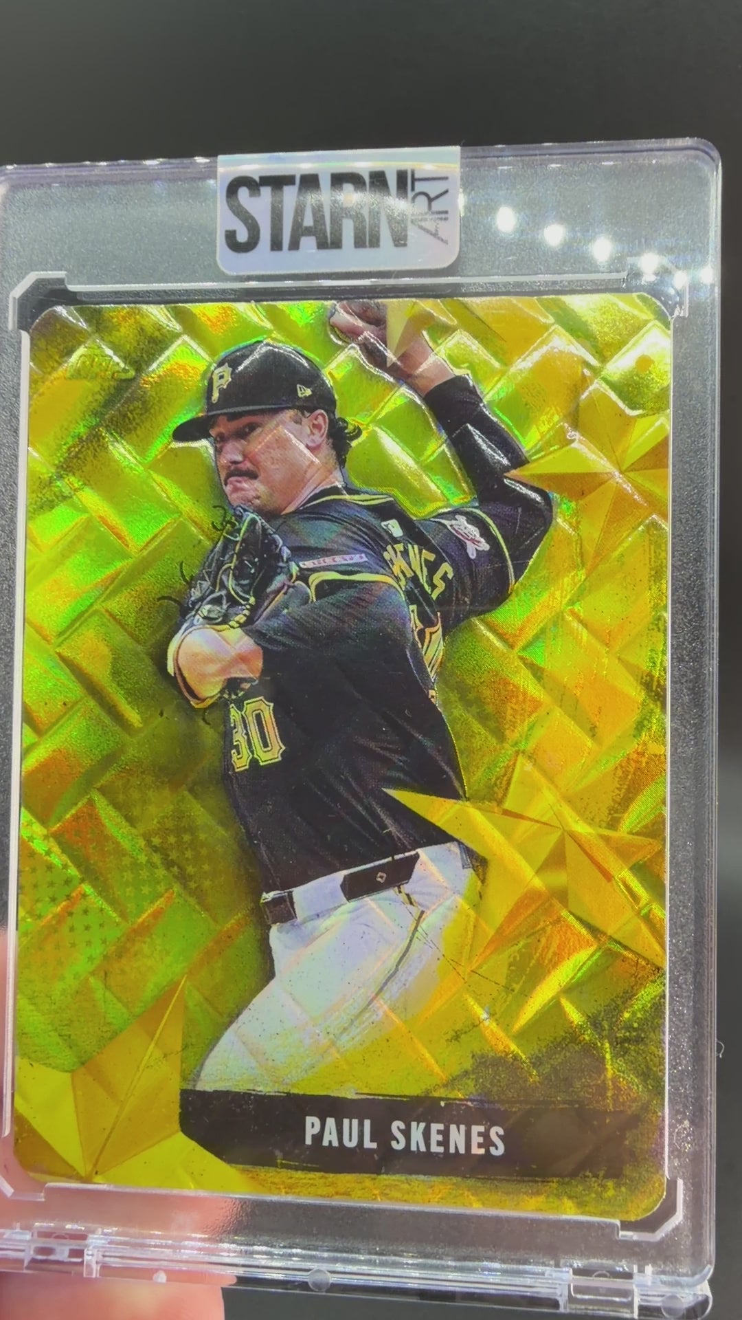 Paul Skenes Custom 1/1 Baseball Card Art - Painted and Embossed