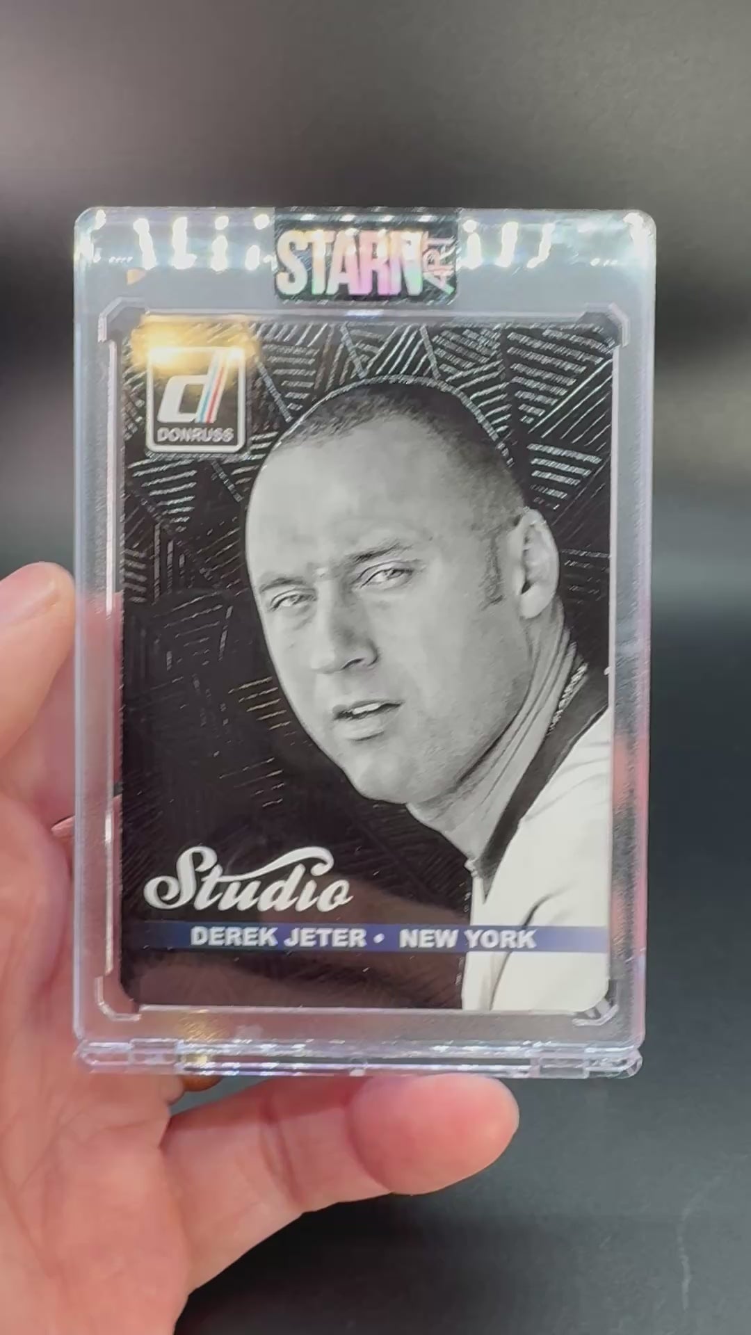 Derek Jeter Custom 1/1 Baseball Card Art - Painted and Embossed